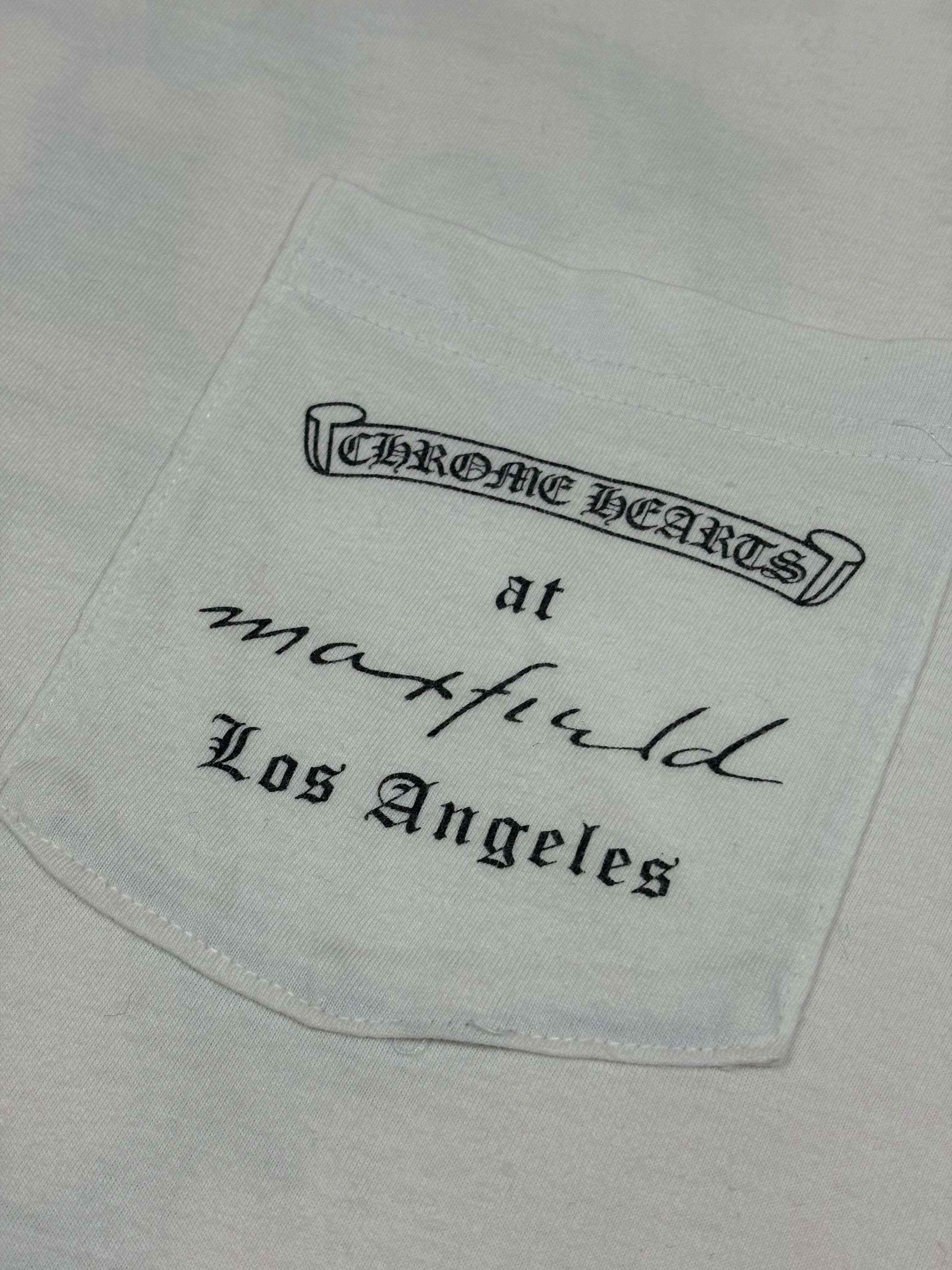 Chrome Hearts Maxfield Los Angeles White Dagger Logo Longsleeve