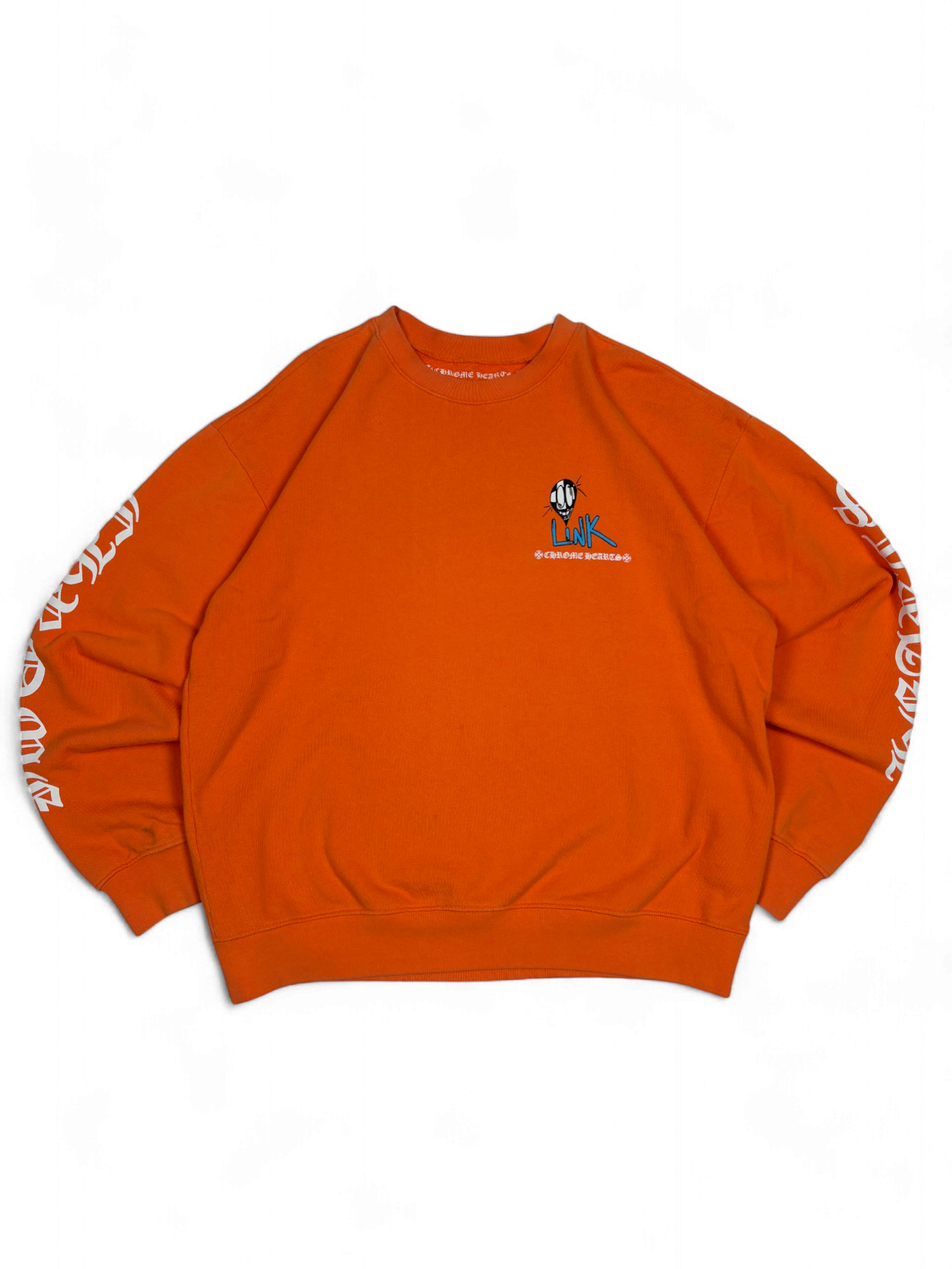 Chrome Hearts Matty Boy Orange Link & Build Crewneck