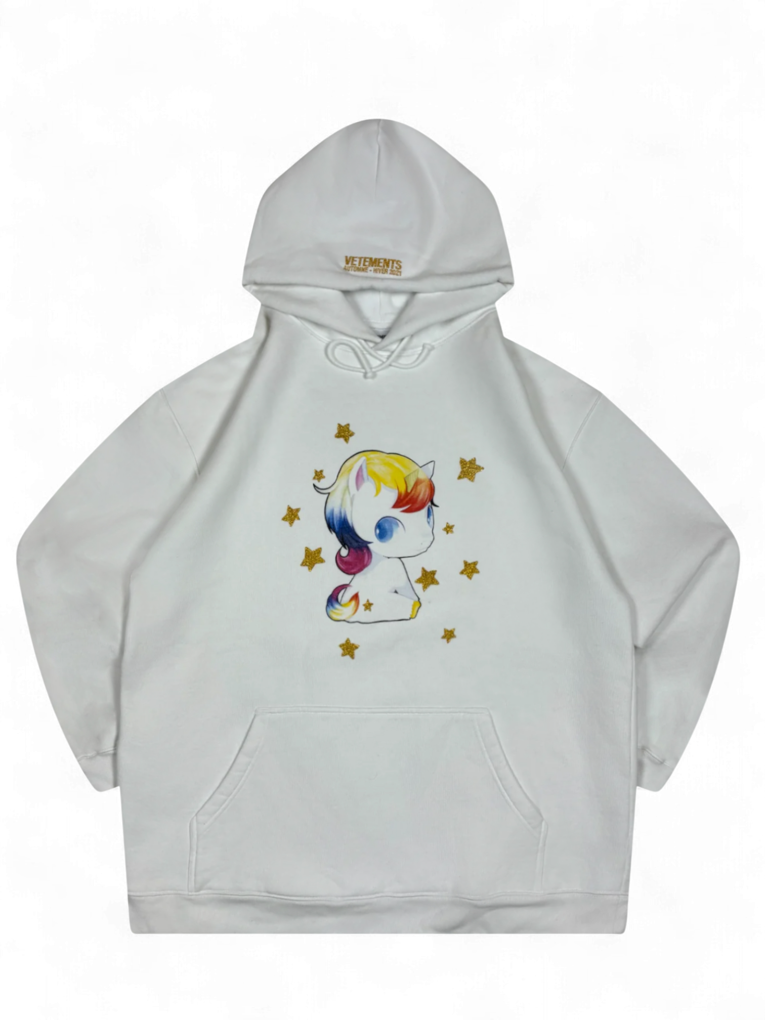 Vetements White Unicorn Heartbreaker Hoodie