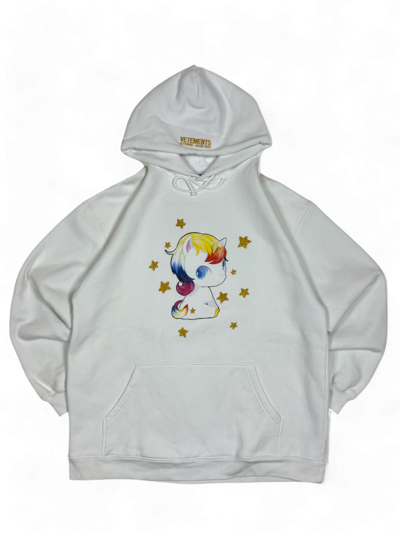 Vetements White Unicorn Heartbreaker Hoodie