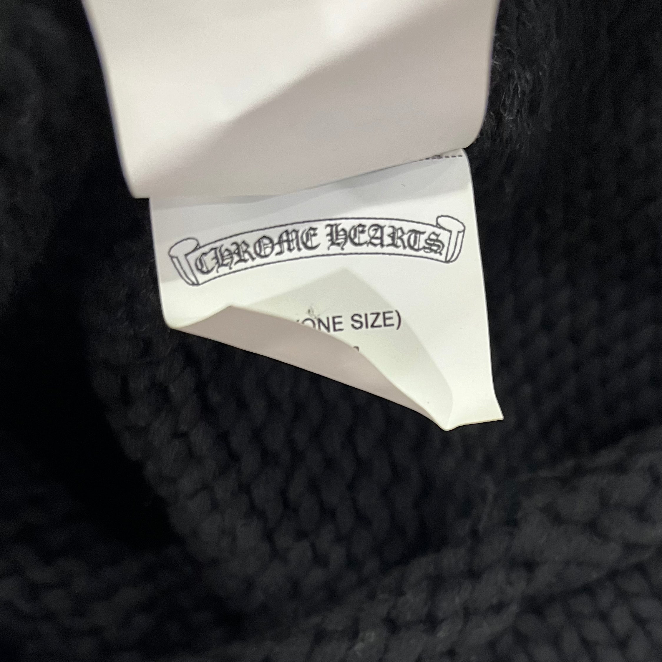 Chrome Hearts Black Cross Patch Wool Beanie