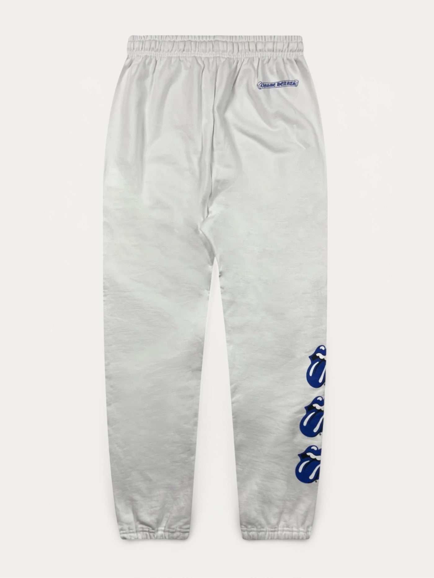 Chrome Hearts Rolling Stones Blue White Sweatpants