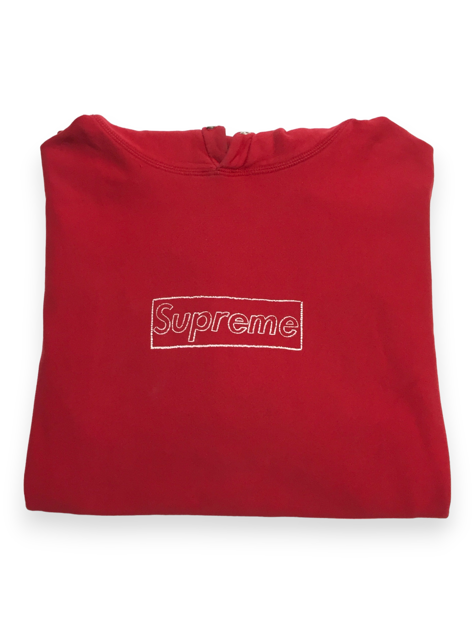 2011 Supreme KAWS Red Box Logo Hoodie