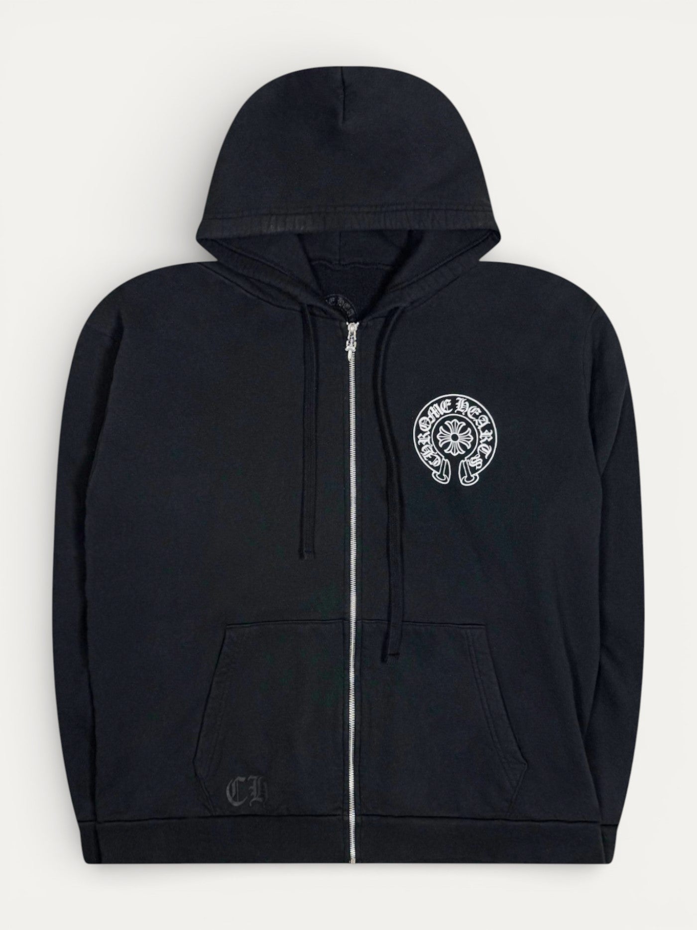 Chrome Hearts Malibu Exclusive Black Horseshoe Zip Up Hoodie