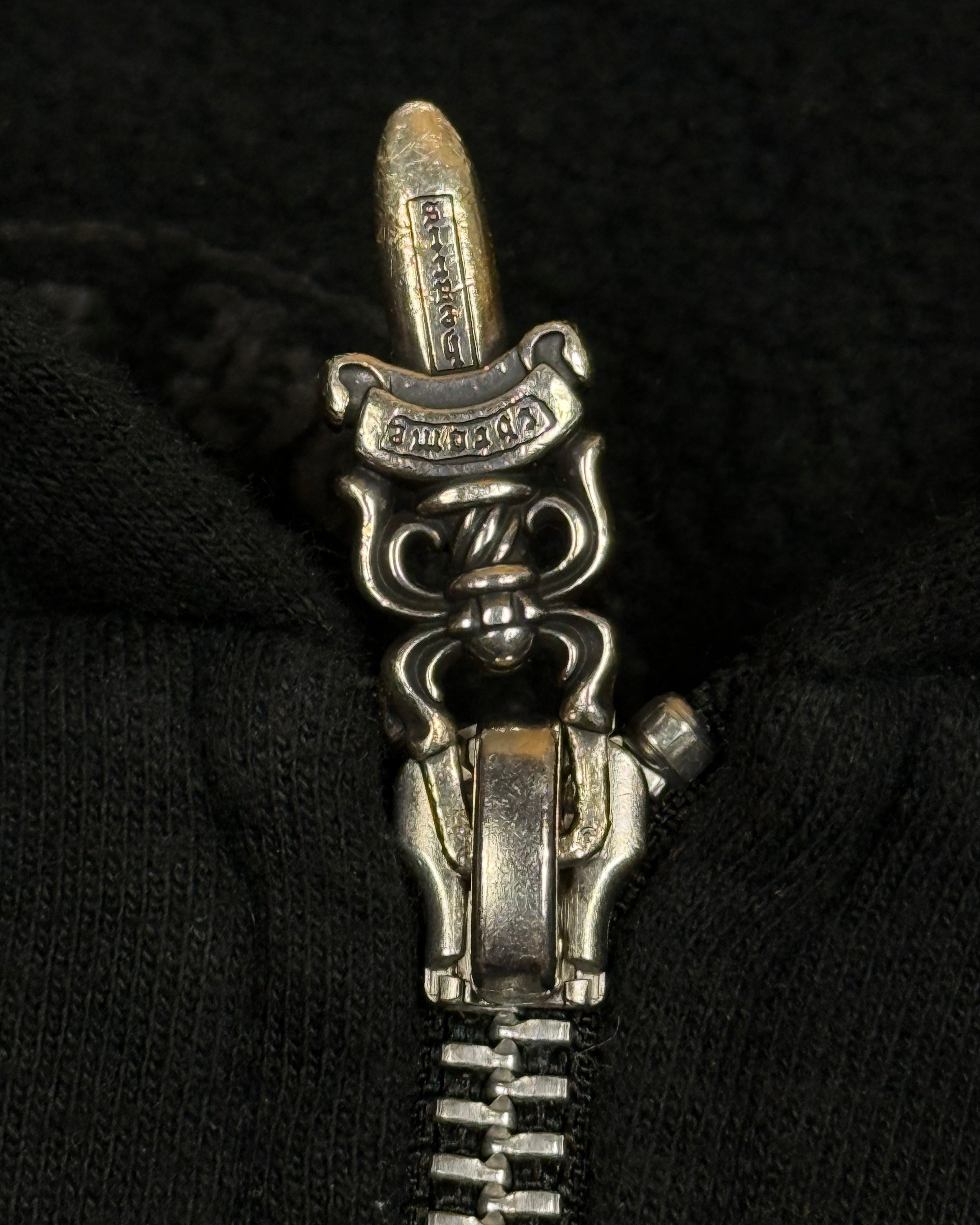 Chrome Hearts Malibu Exclusive Black Horseshoe Zip Up Hoodie