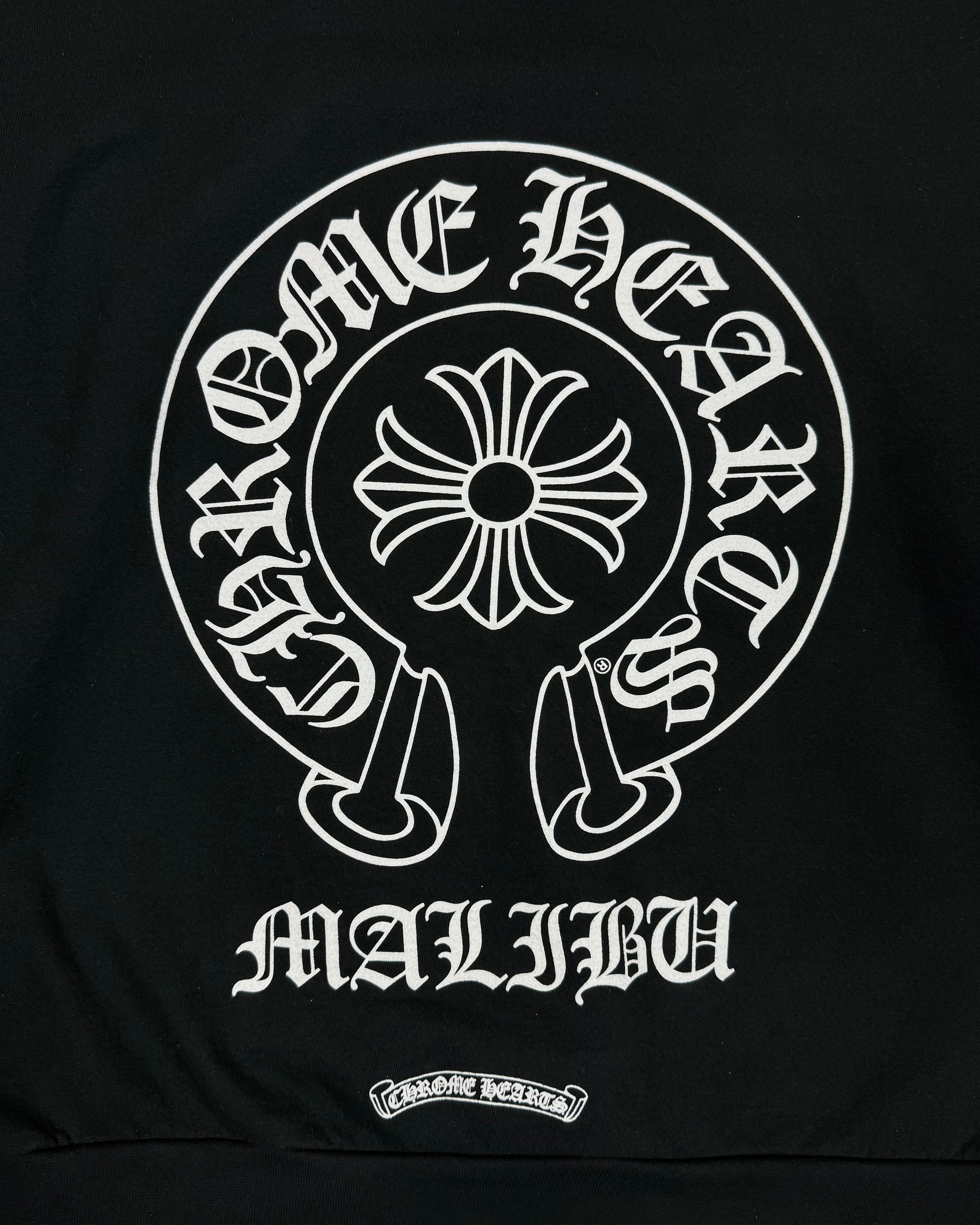 Chrome Hearts Malibu Exclusive Black Horseshoe Zip Up Hoodie