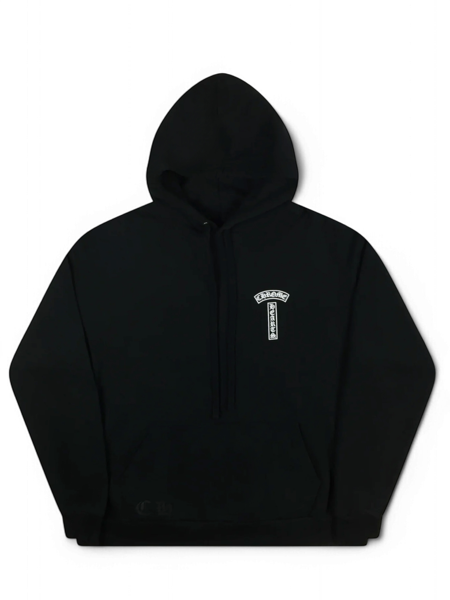 Chrome Hearts Black Spellout Vertical Logo Hoodie