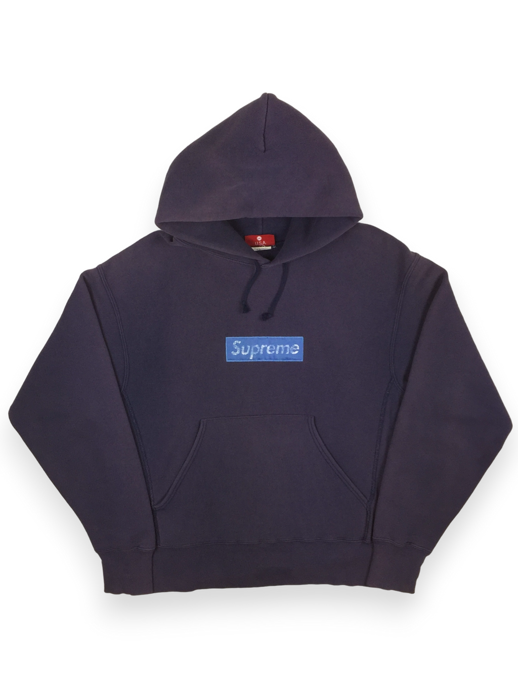 1995 Supreme Blue Nylon Box Logo Hoodie