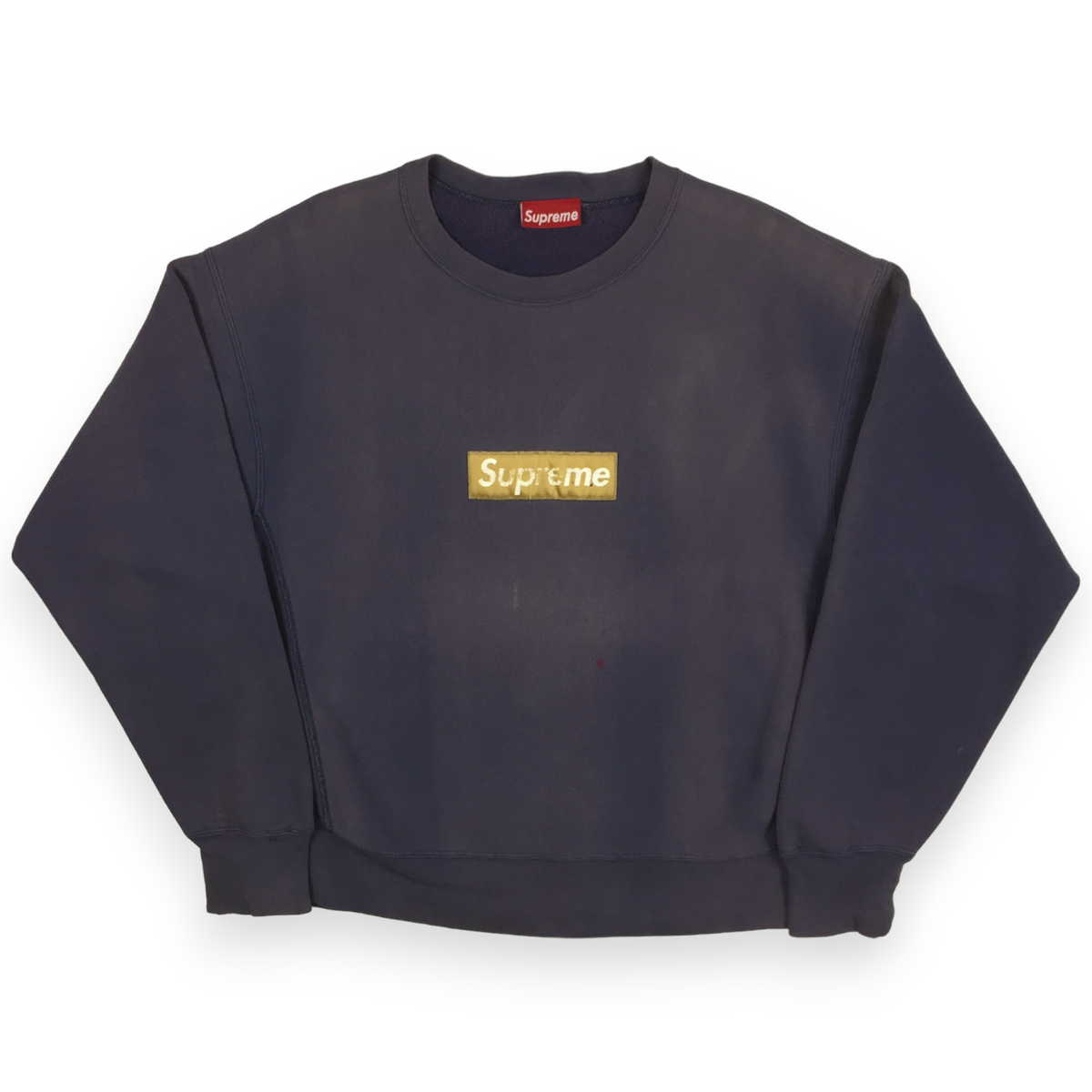 1995 Supreme Gold Nylon Box Logo Crewneck