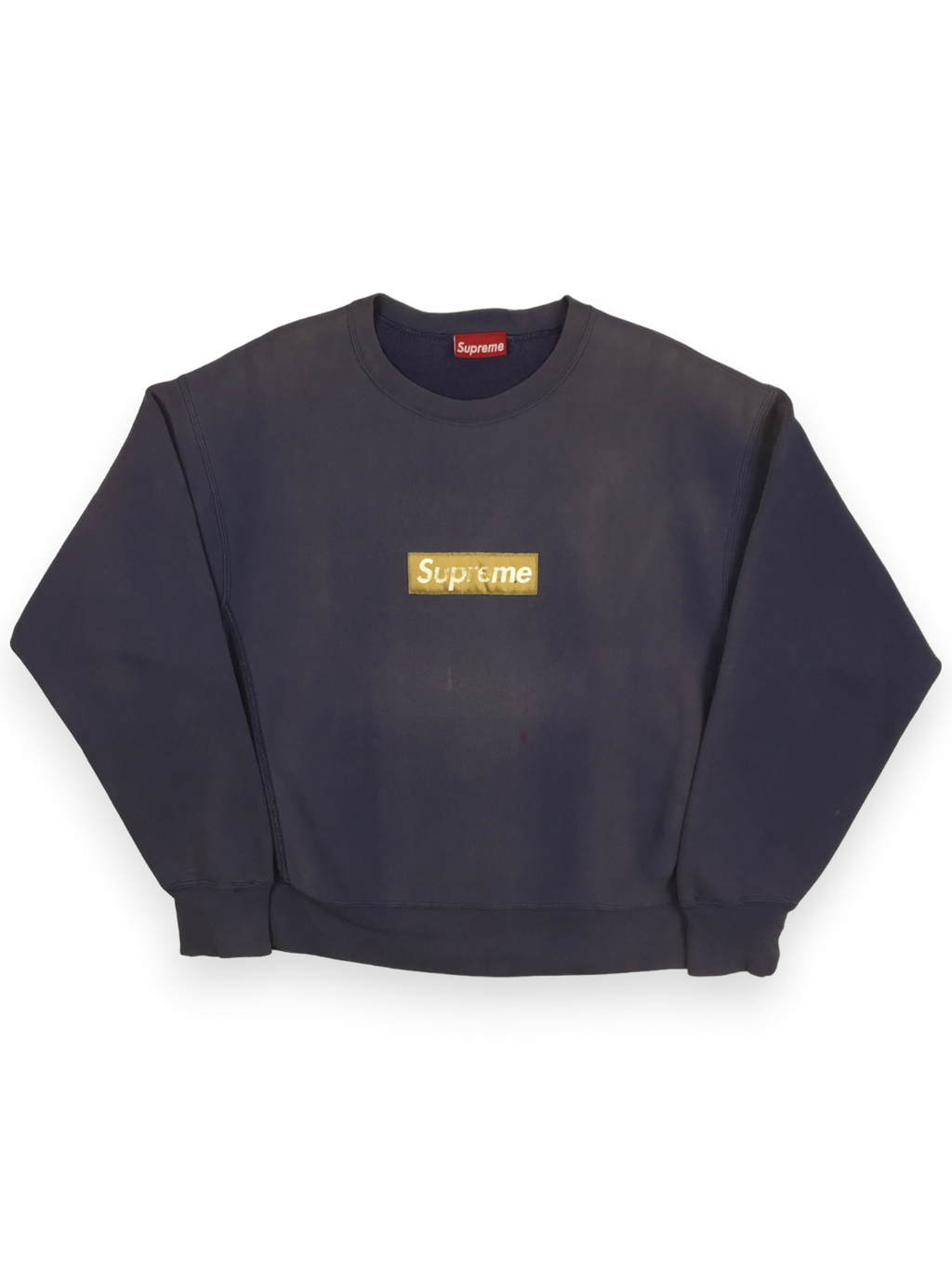 1995 Supreme Gold Nylon Box Logo Crewneck