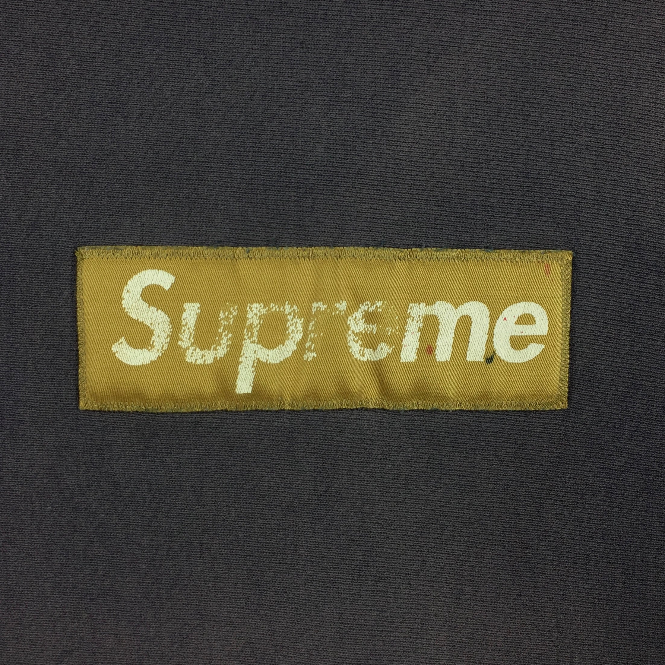 1995 Supreme Gold Nylon Box Logo Crewneck