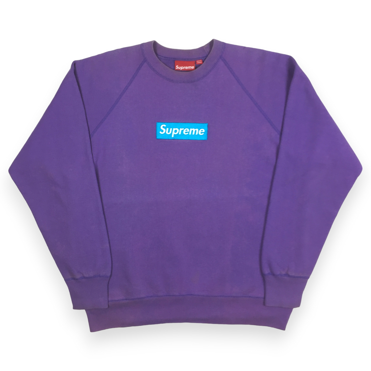Supreme blue hot sale crewneck box logo