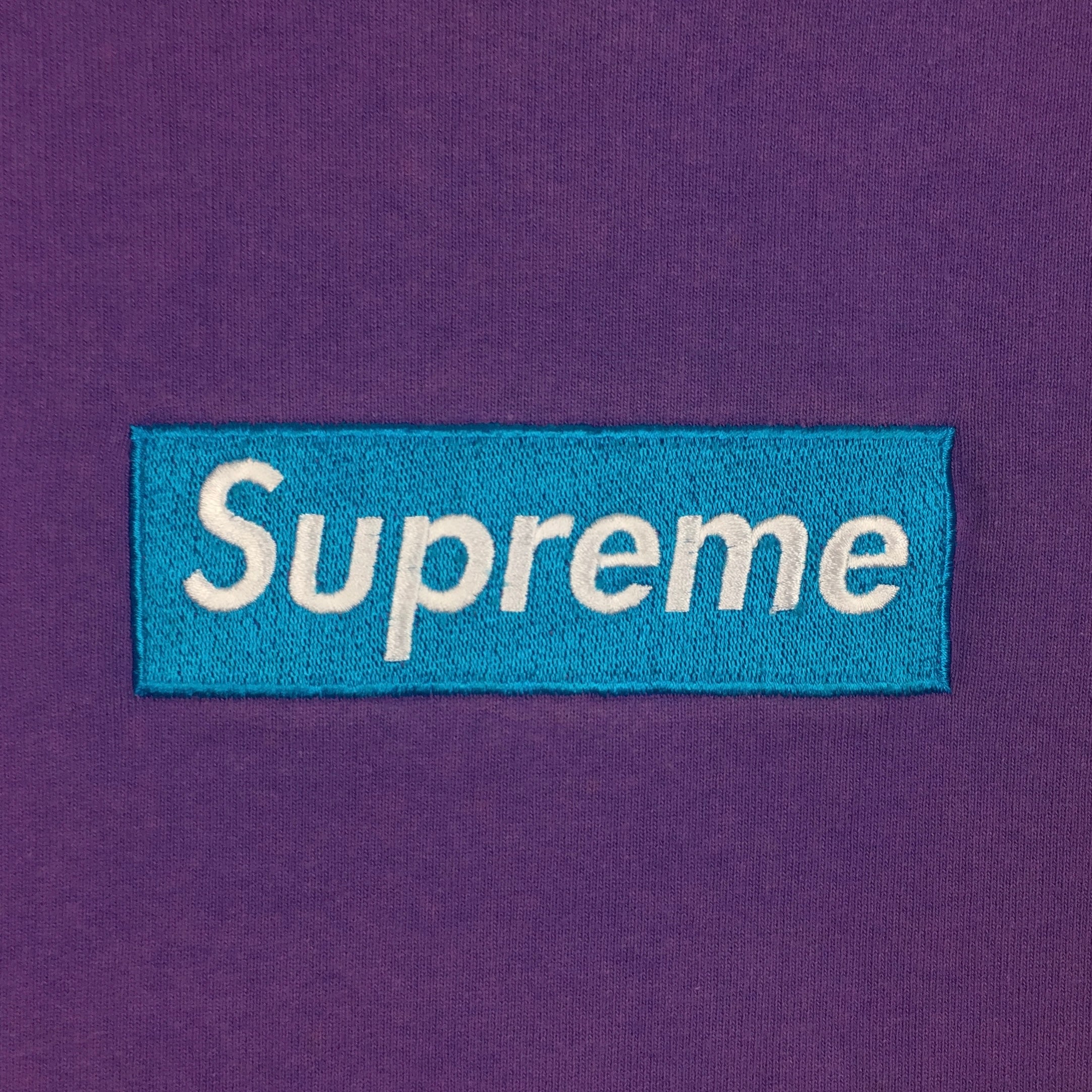 2006 Supreme Purple Teal Box Logo Crewneck
