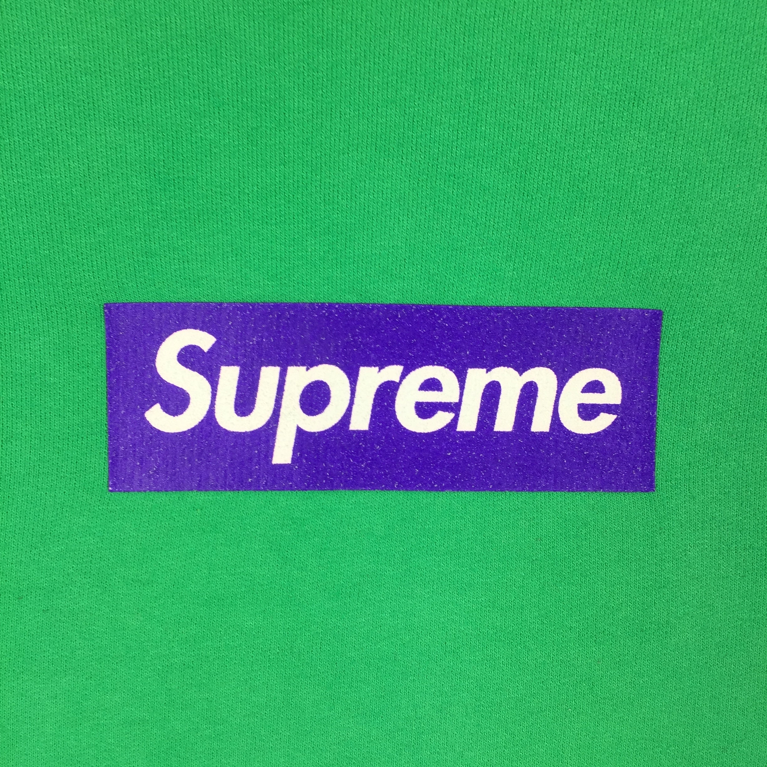2007 Supreme Screenprint Purple Green Box Logo Crewneck