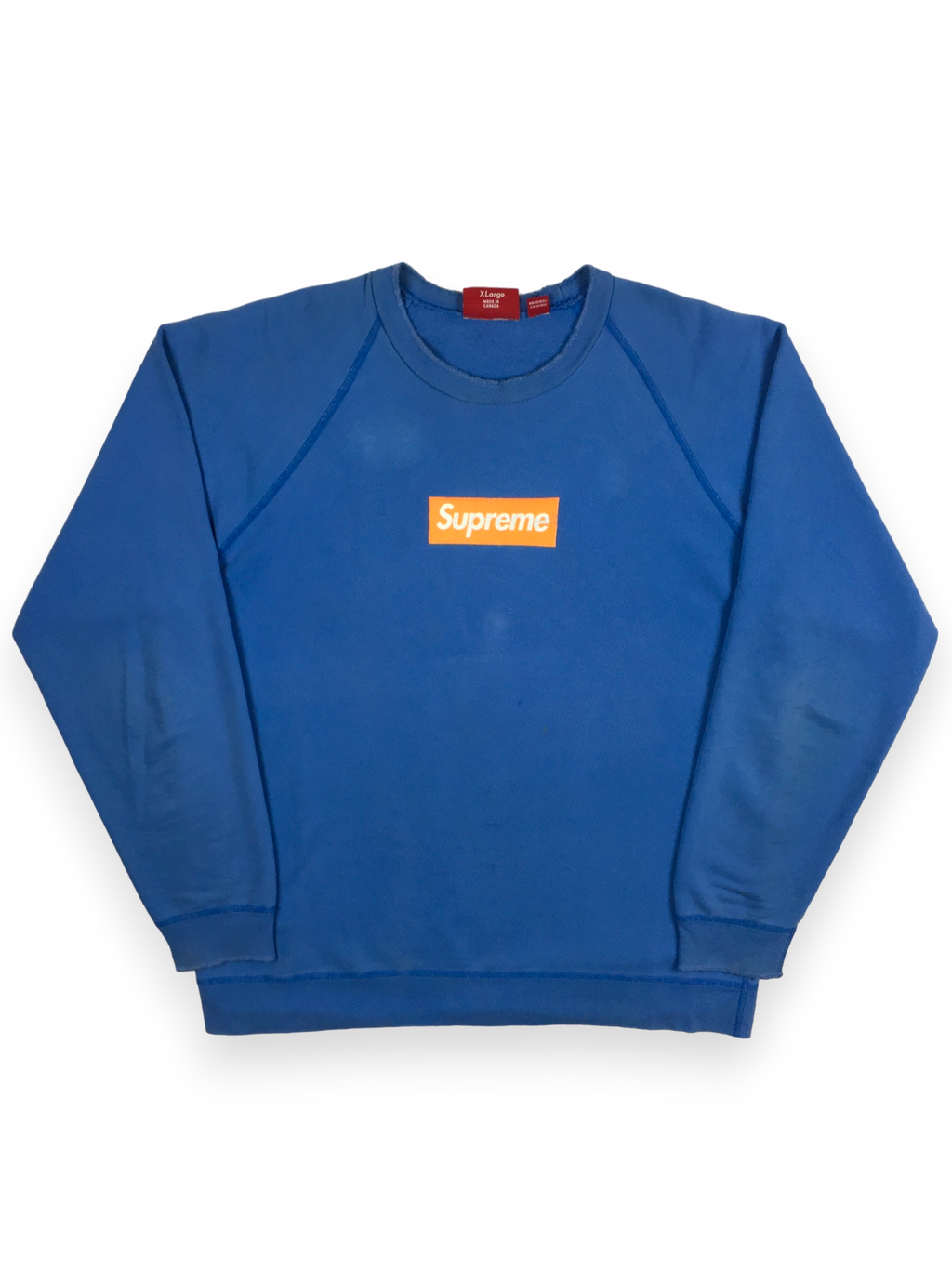 2007 Supreme Screenprint Orange Box Logo Crewneck