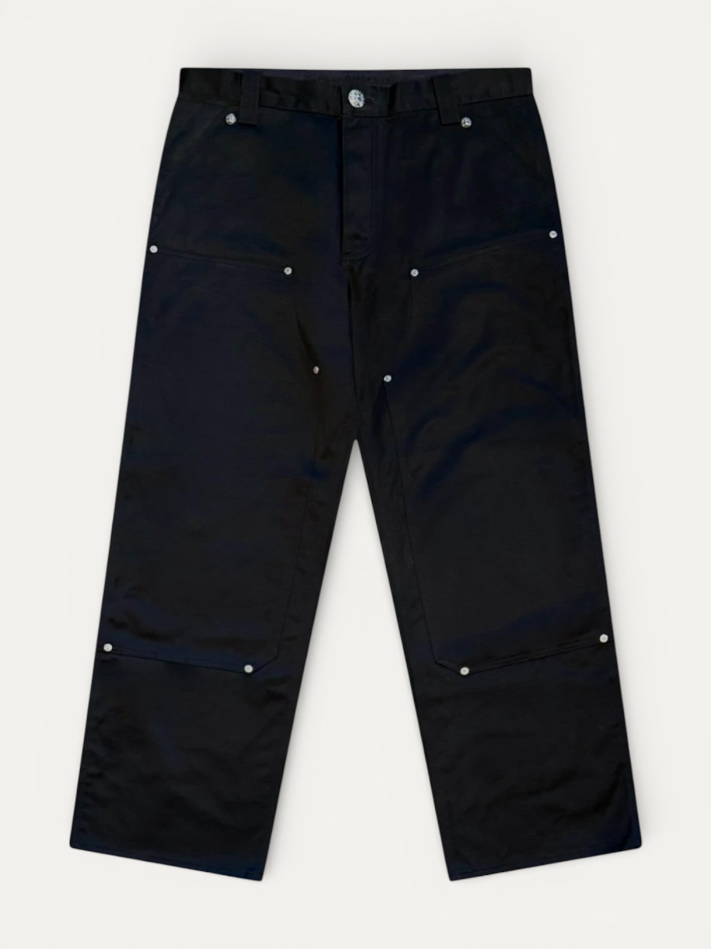 Chrome Hearts Double Knee Black Carpenter Pants