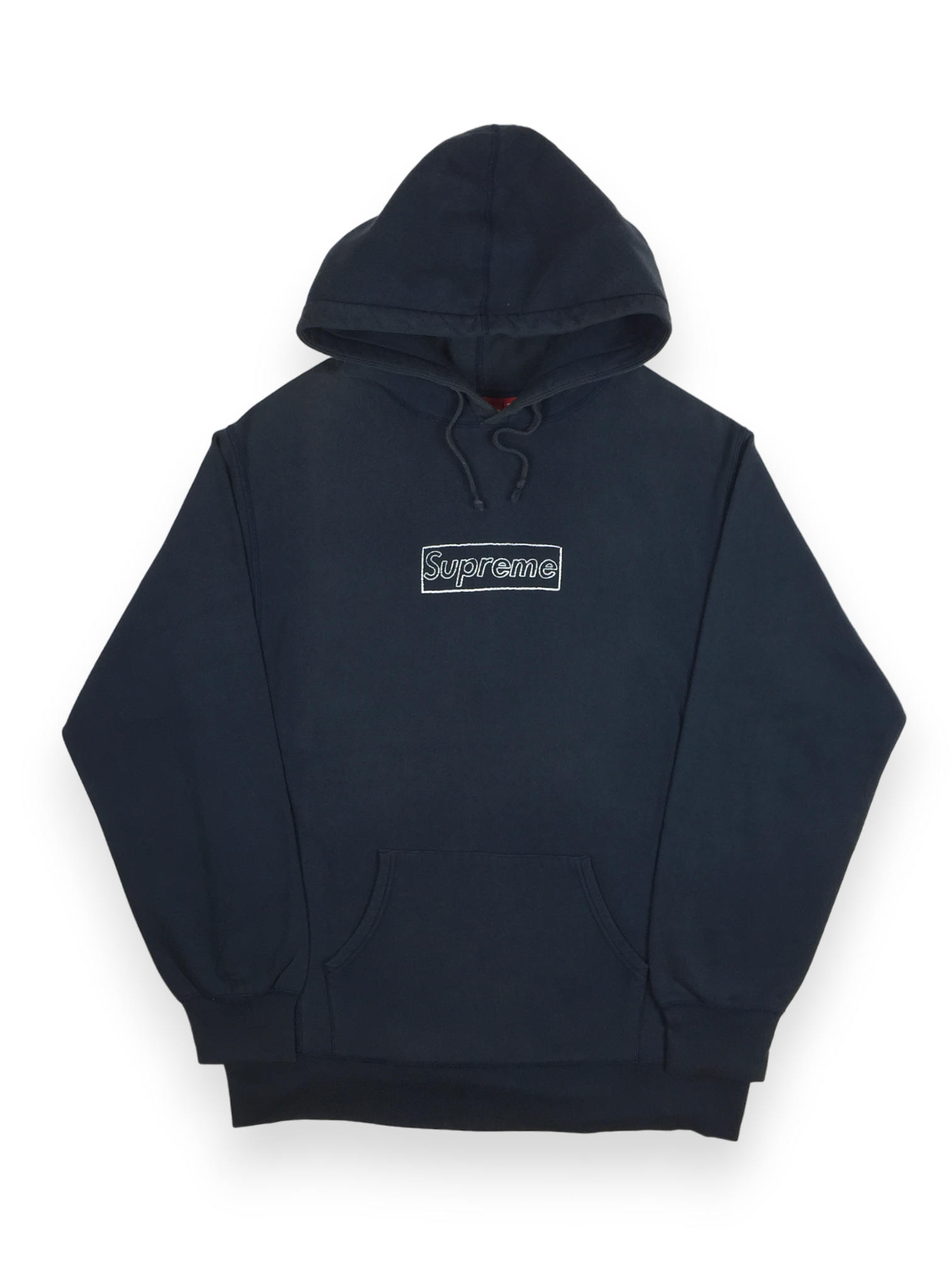 2011 Supreme KAWS Navy Box Logo Hoodie