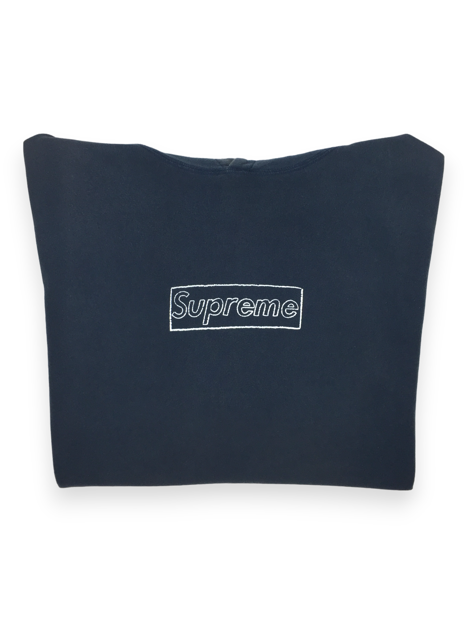 2011 Supreme KAWS Navy Box Logo Hoodie
