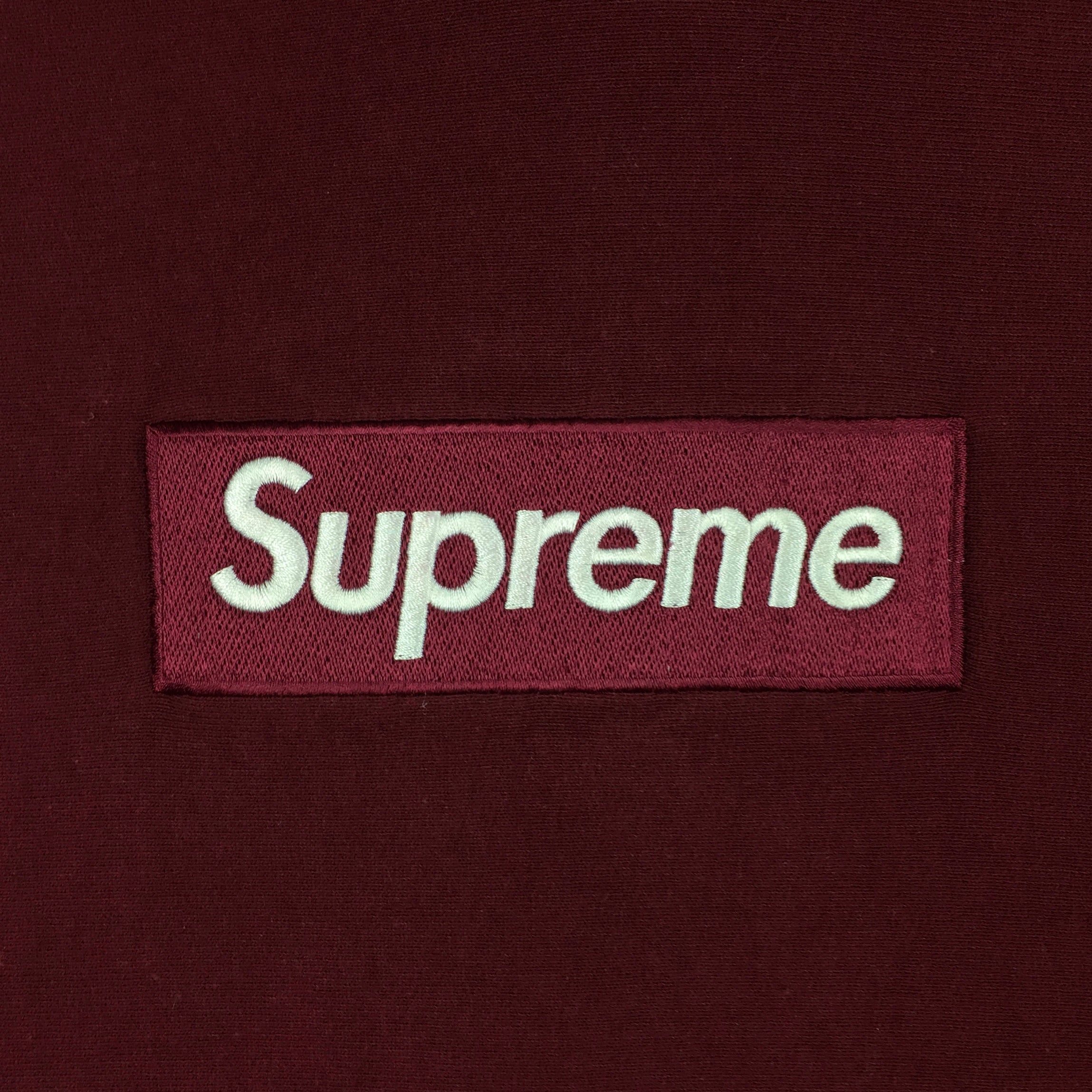 2011 Supreme Burgundy Box Logo Hoodie