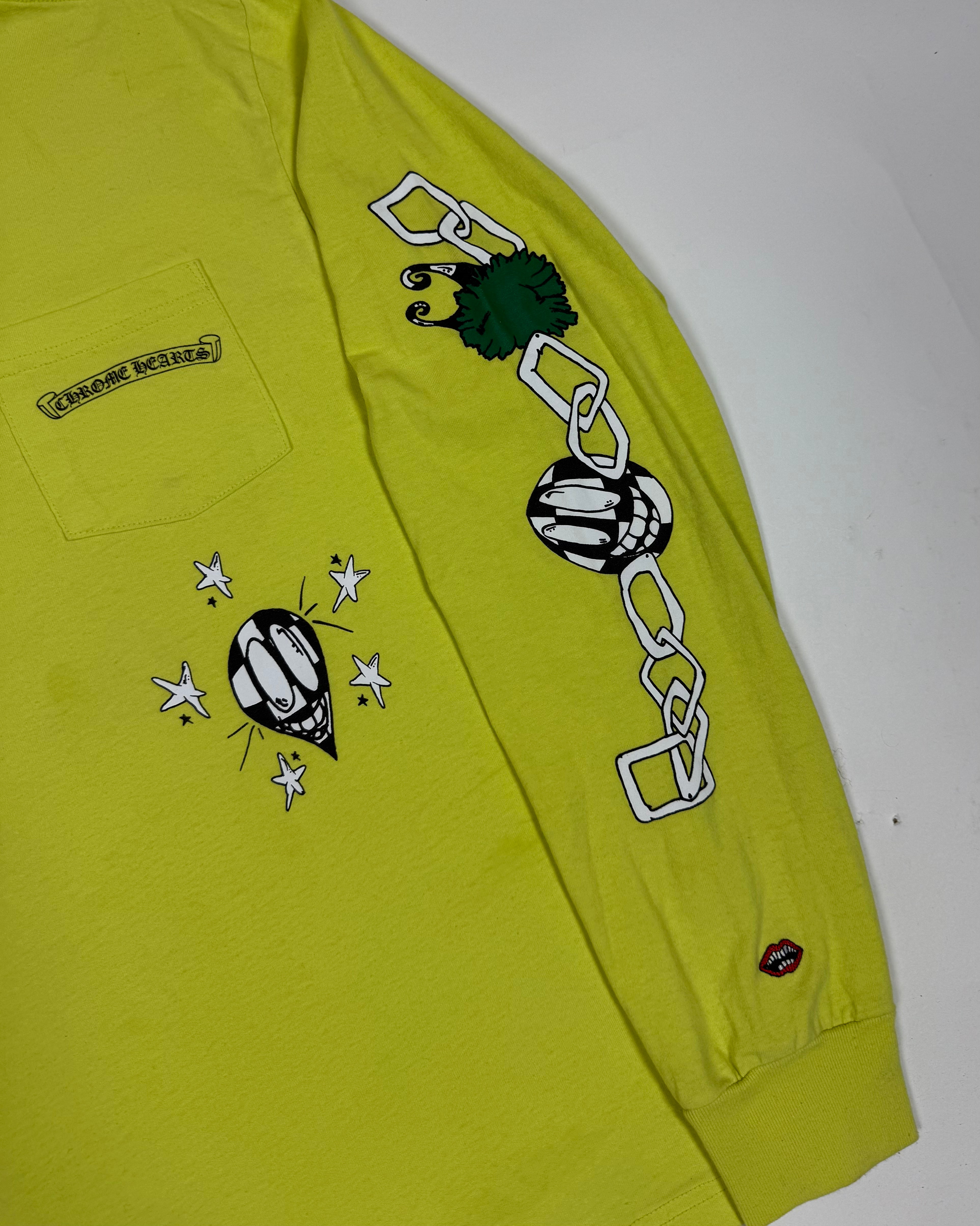 Chrome Hearts Matty Boy Lime Green Link Longsleeve