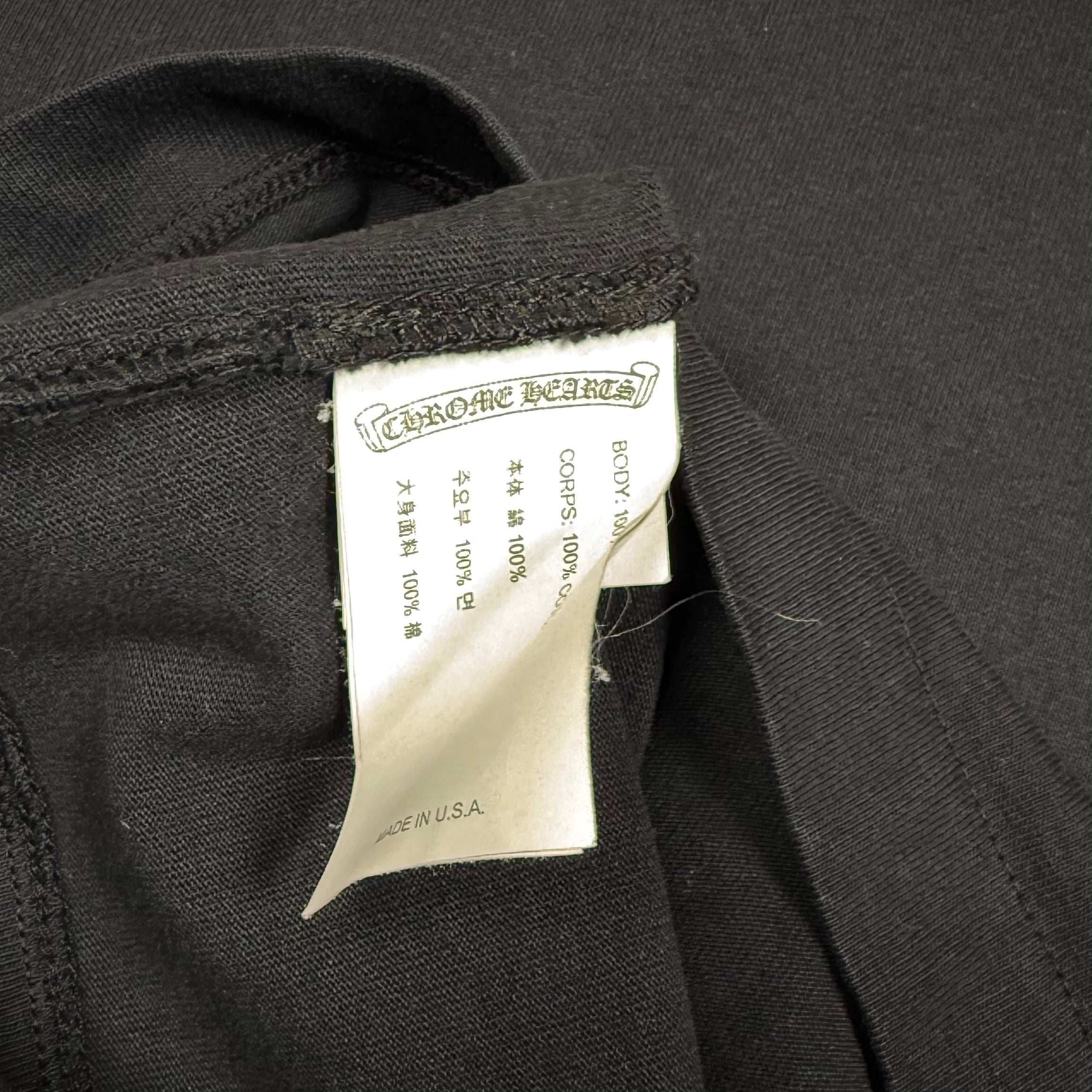 Chrome Hearts Black Stitched Logo Longsleeve