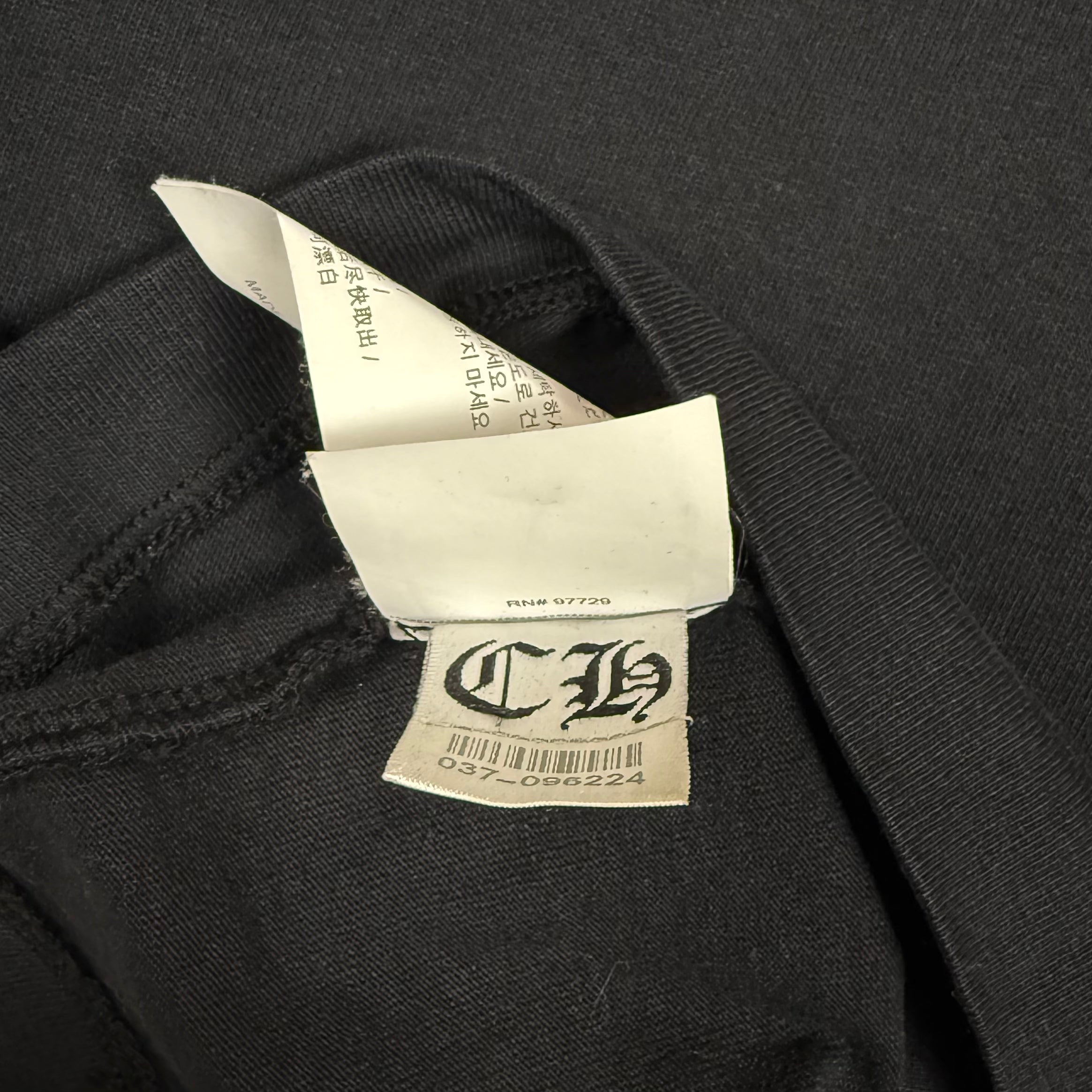 Chrome Hearts Black Stitched Logo Longsleeve