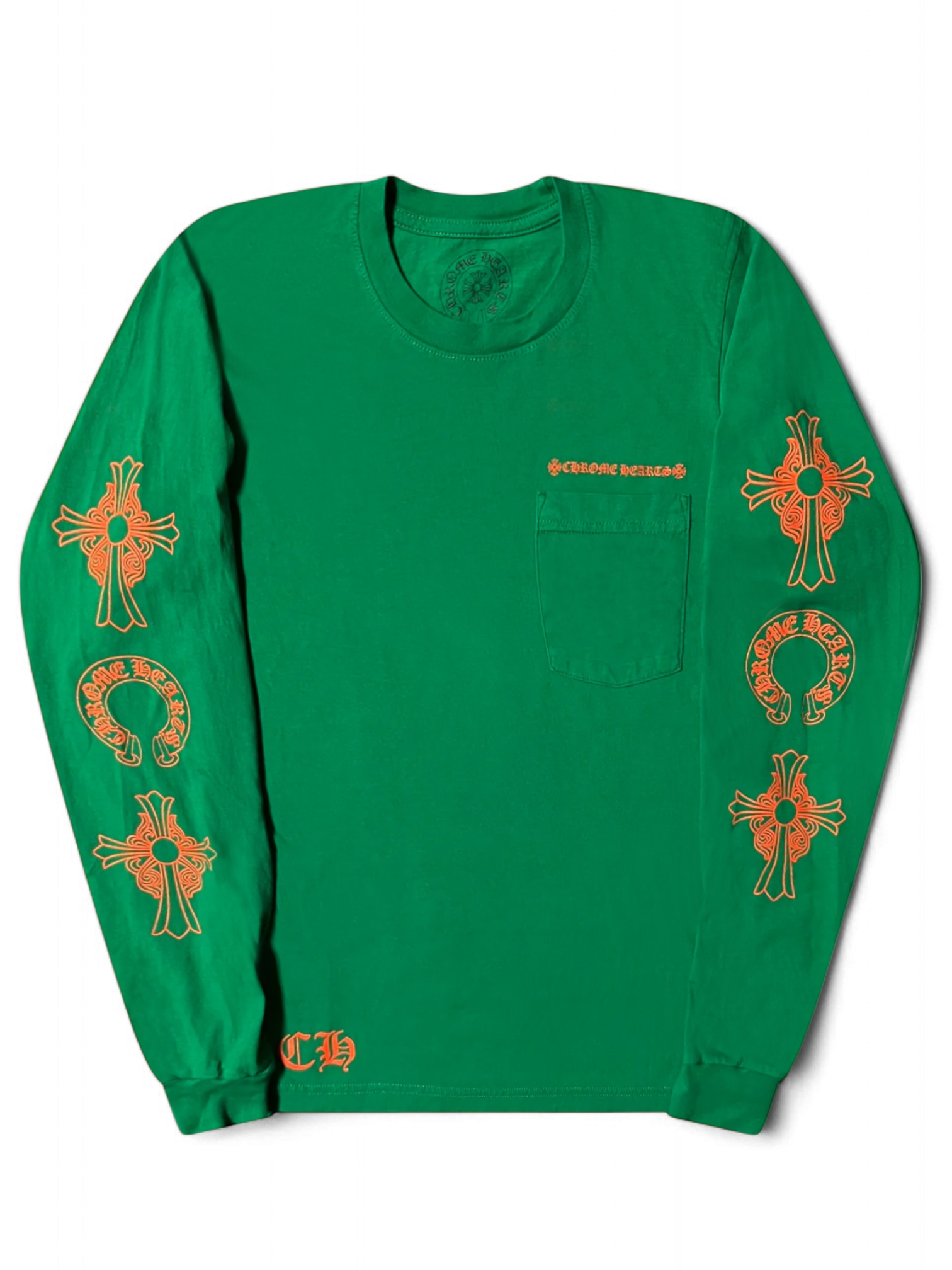 Chrome Hearts Green Orange Horseshoe Longsleeve