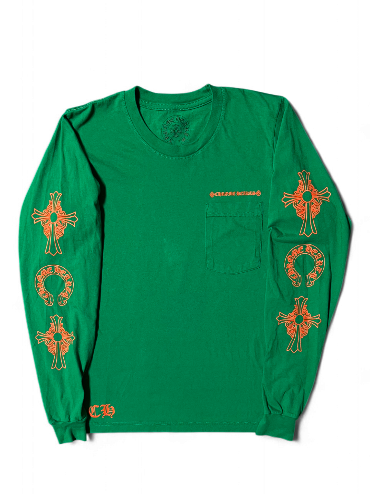 Chrome Hearts Green Orange Horseshoe Longsleeve