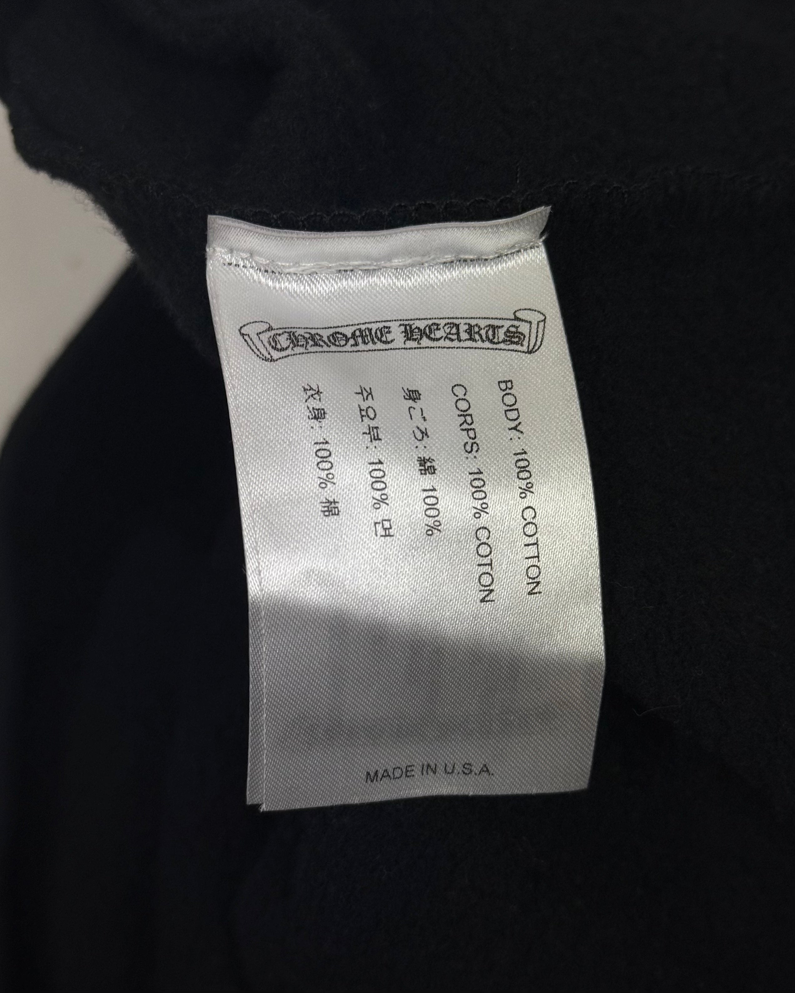 Chrome Hearts Black USA Flag Zip Up Hoodie