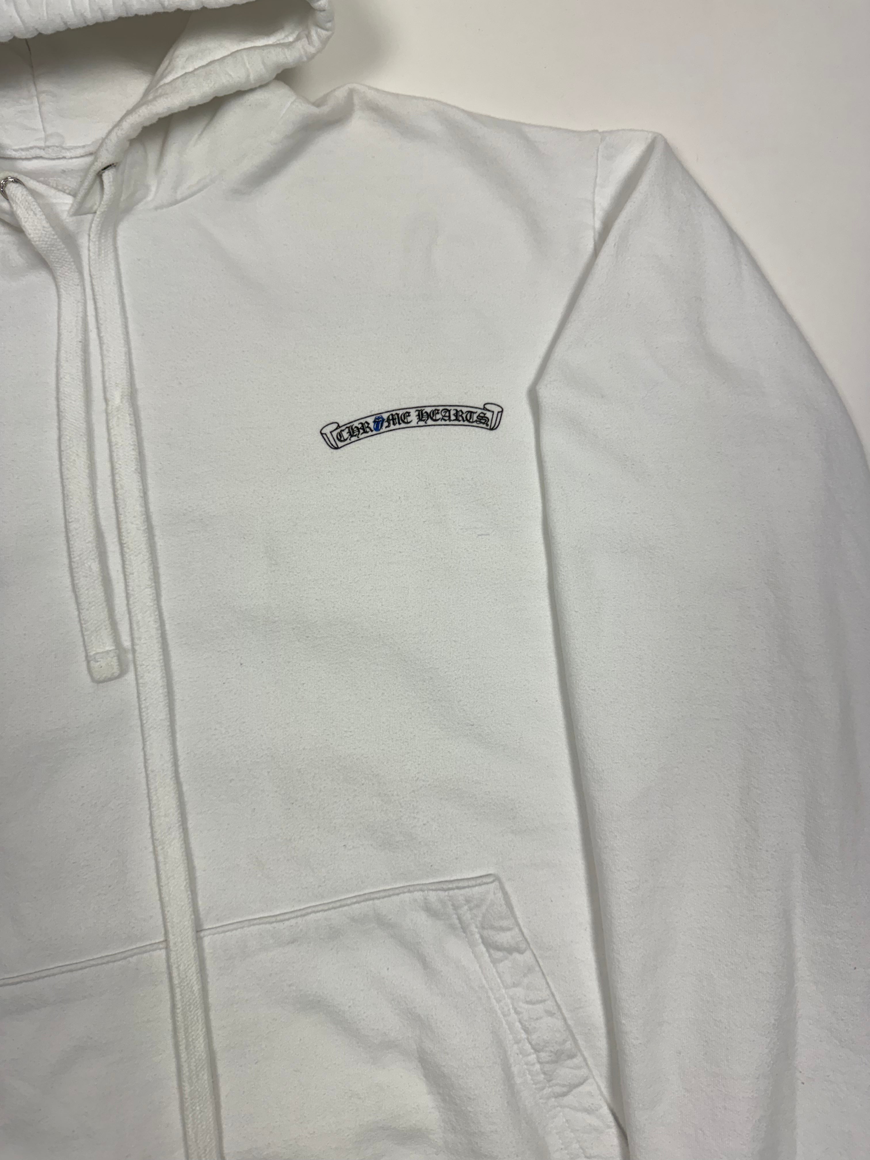 Chrome Hearts Rolling Stones Blue Logo Hoodie