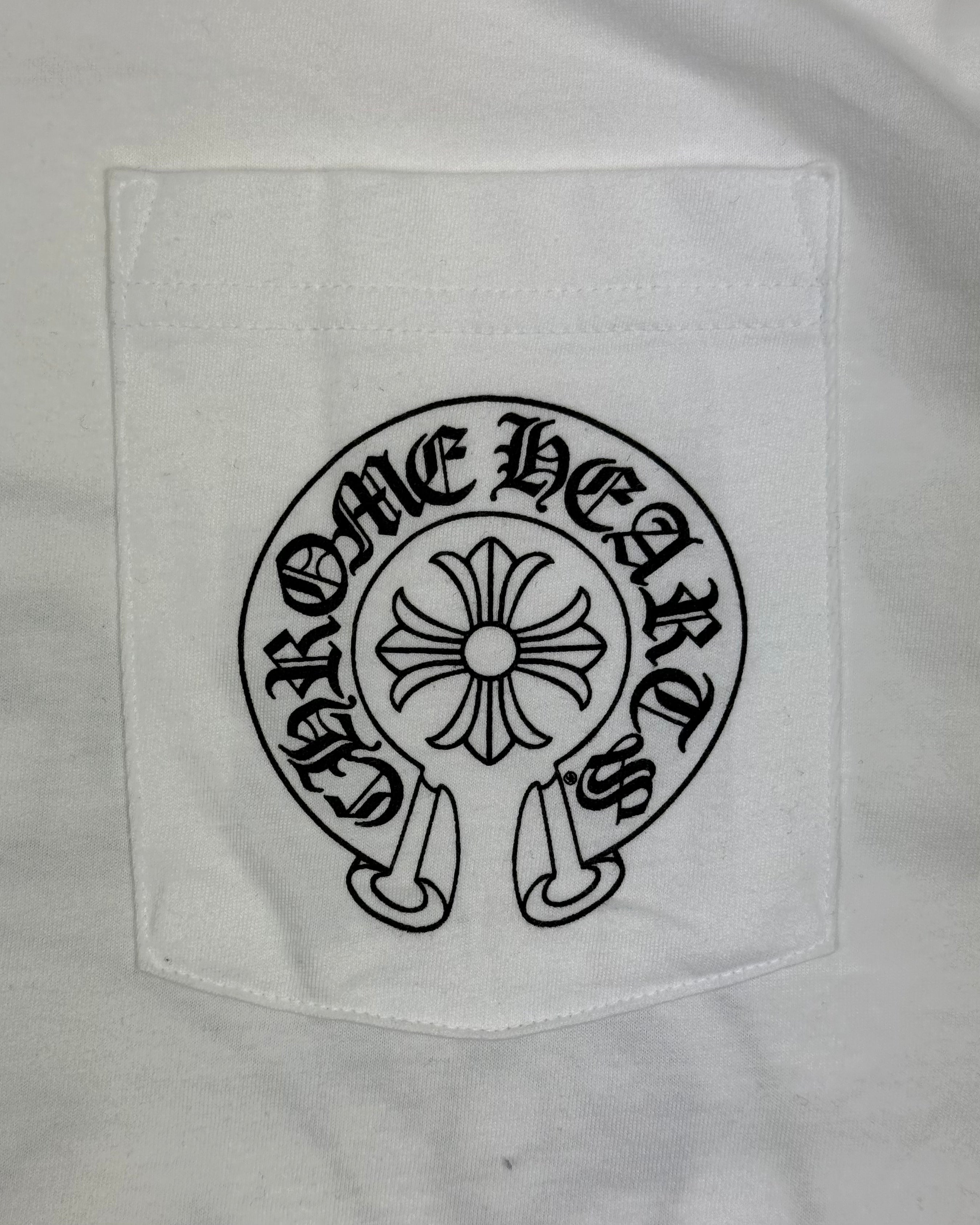 Chrome Hearts Miami Exclusive White Horseshoe Tee