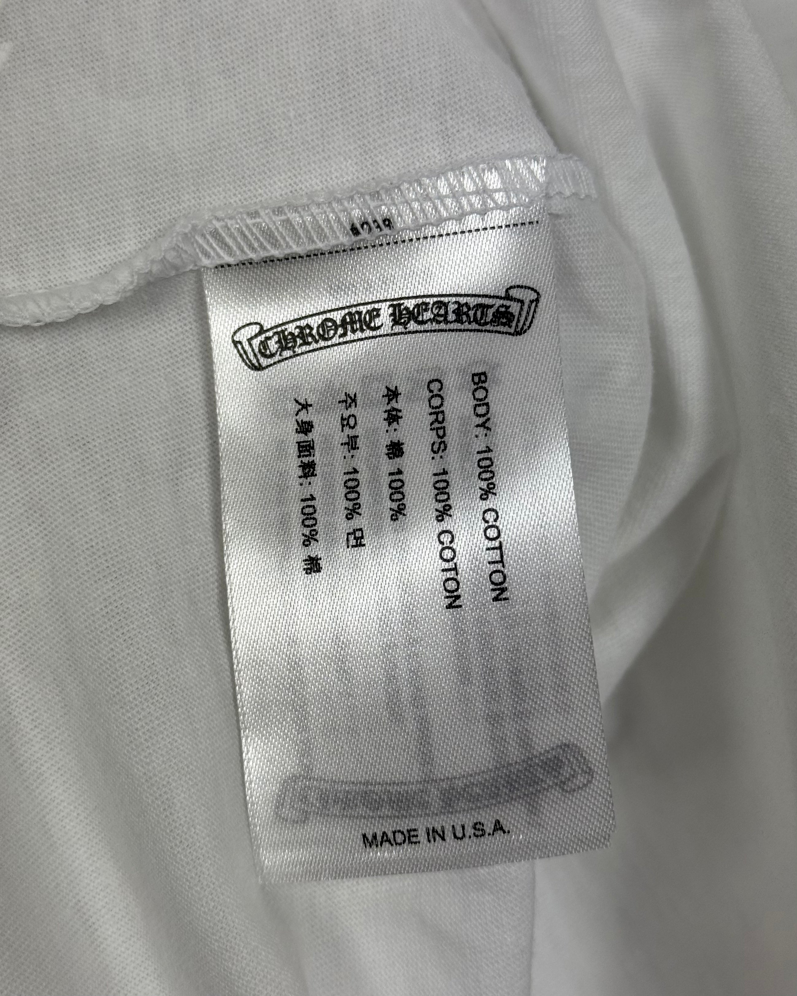 Chrome Hearts Miami Exclusive White Horseshoe Tee