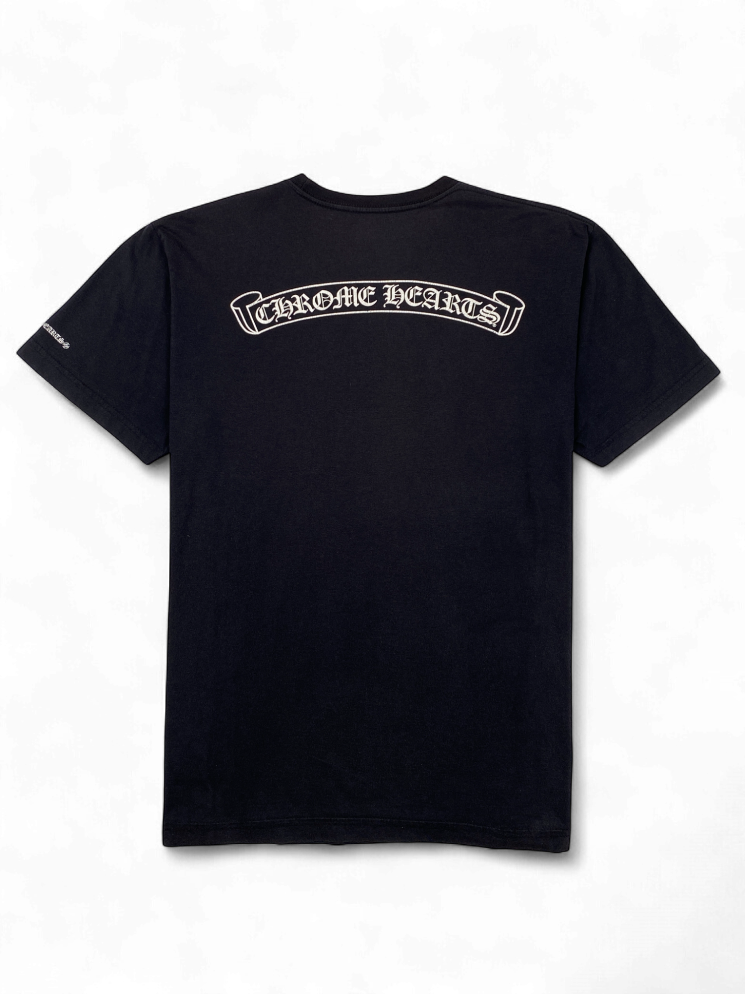 Chrome Hearts Black Scroll Logo Tee