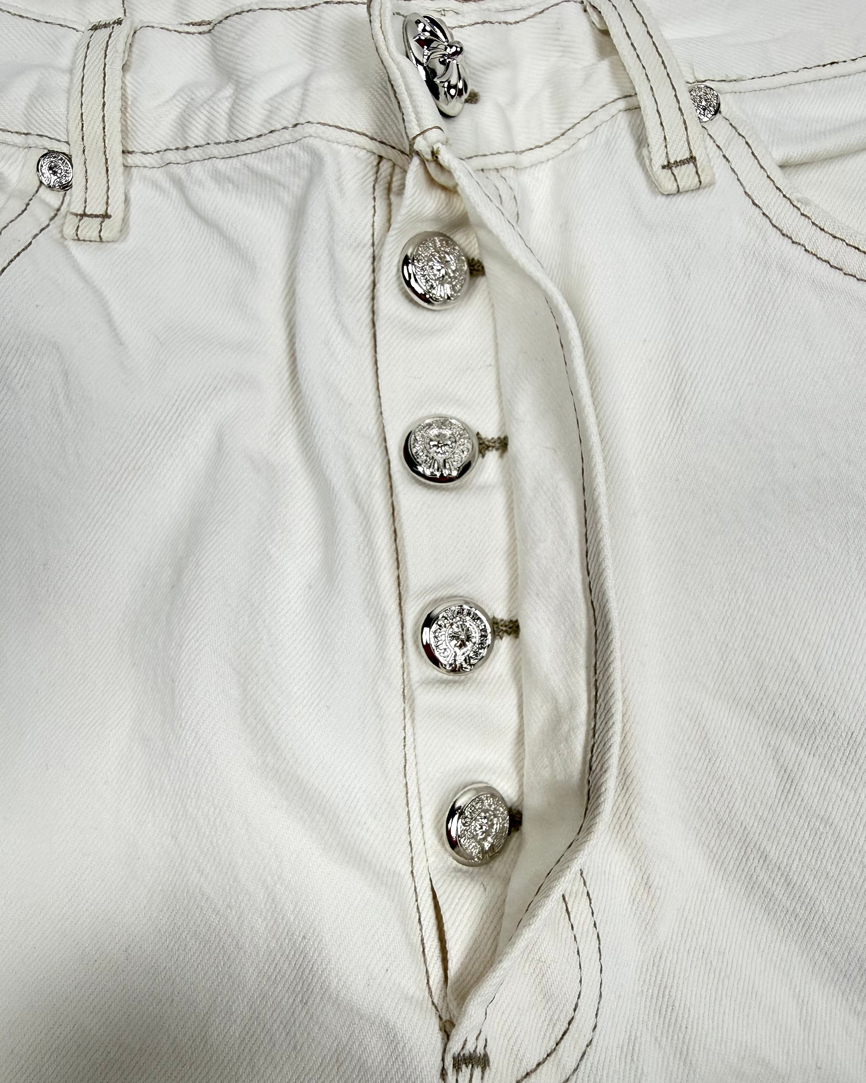 Chrome Hearts White Leopard Cross Patch Black Levi’s Denim Jeans