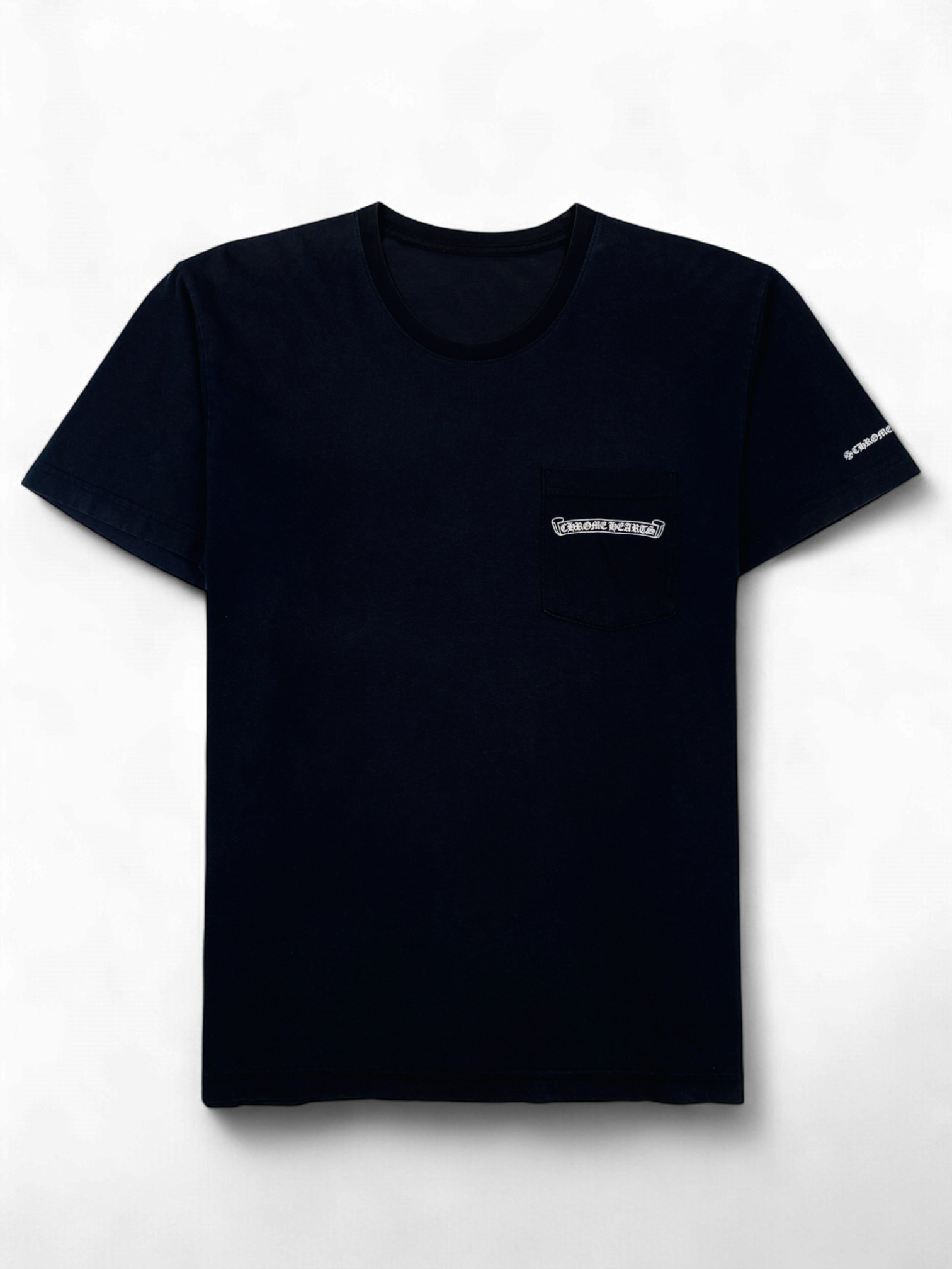 Chrome Hearts Black Scroll Logo Tee