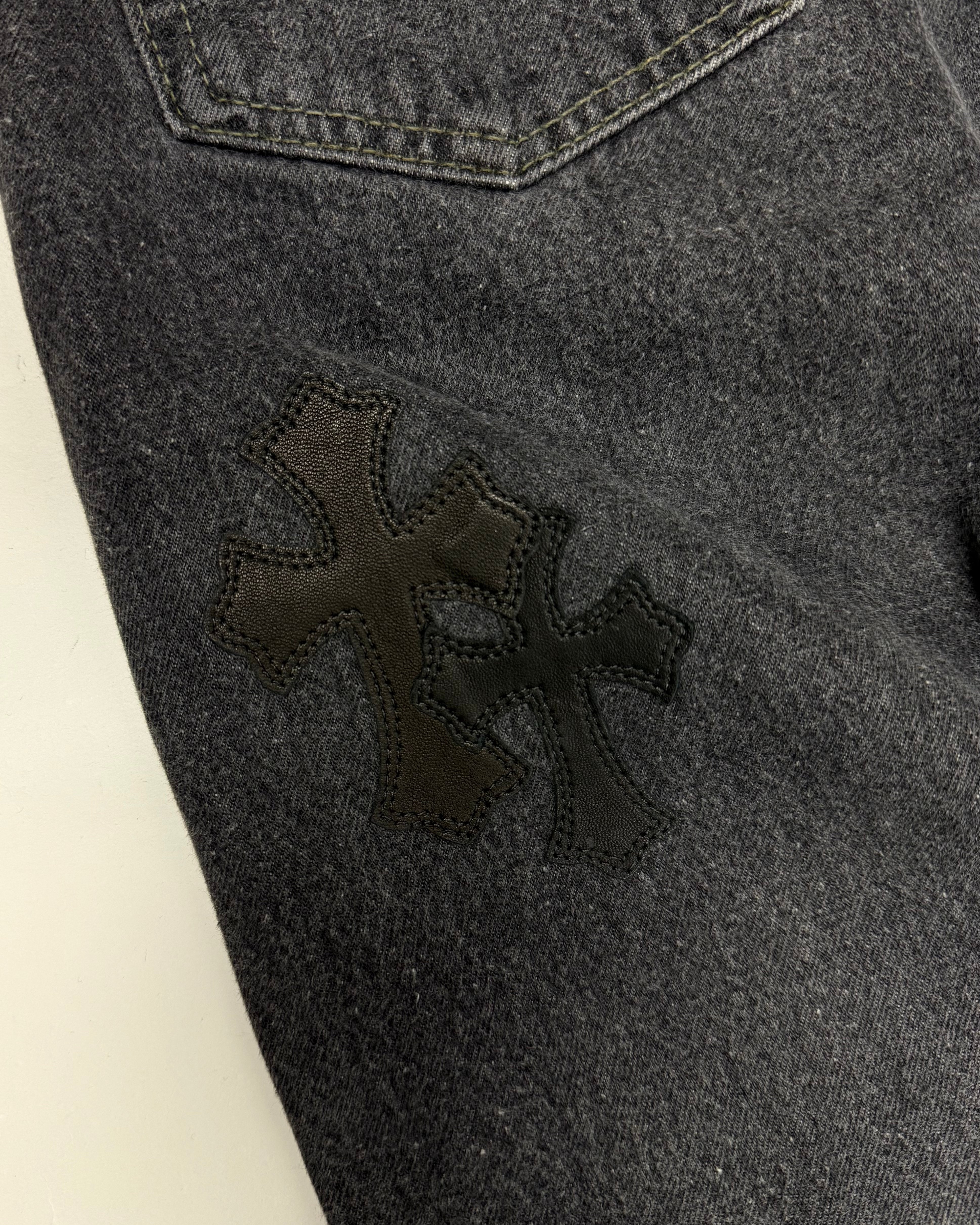 Chrome Hearts Black Cross Patch Black Levi’s Denim Jeans