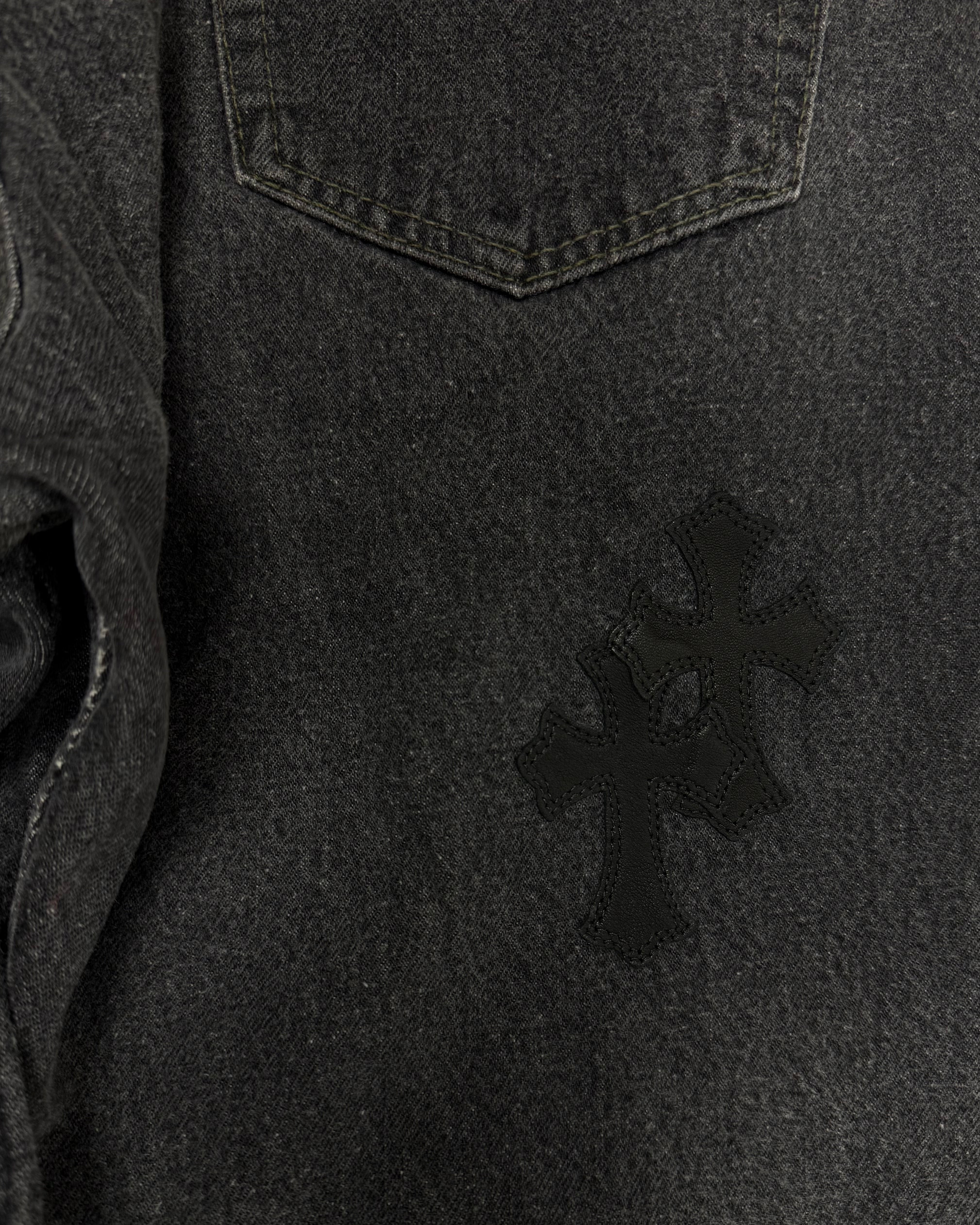 Chrome Hearts Black Cross Patch Black Levi’s Denim Jeans