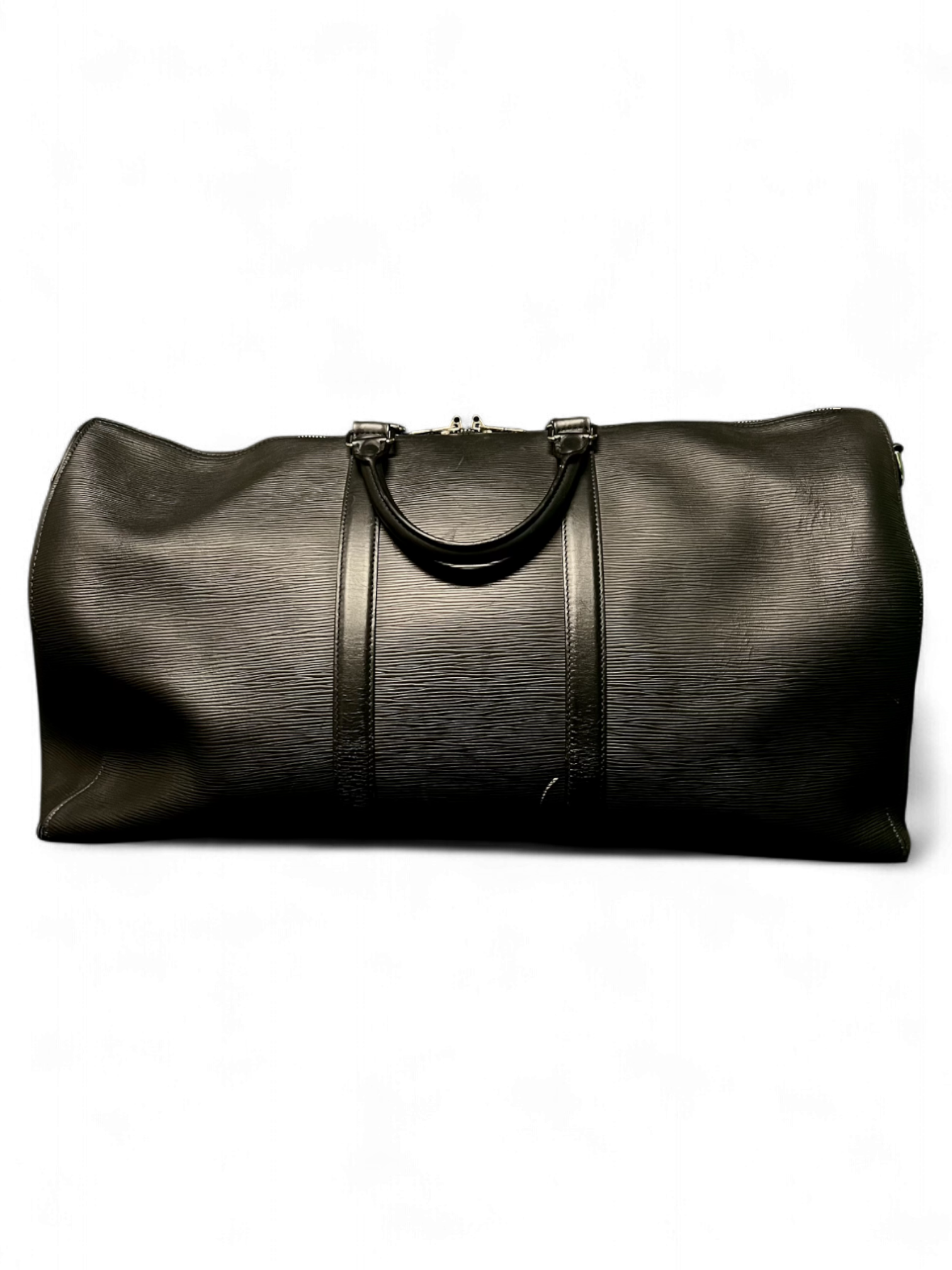 Supreme x Louis Vuitton Black Epi Keepall 55 Travel Bag