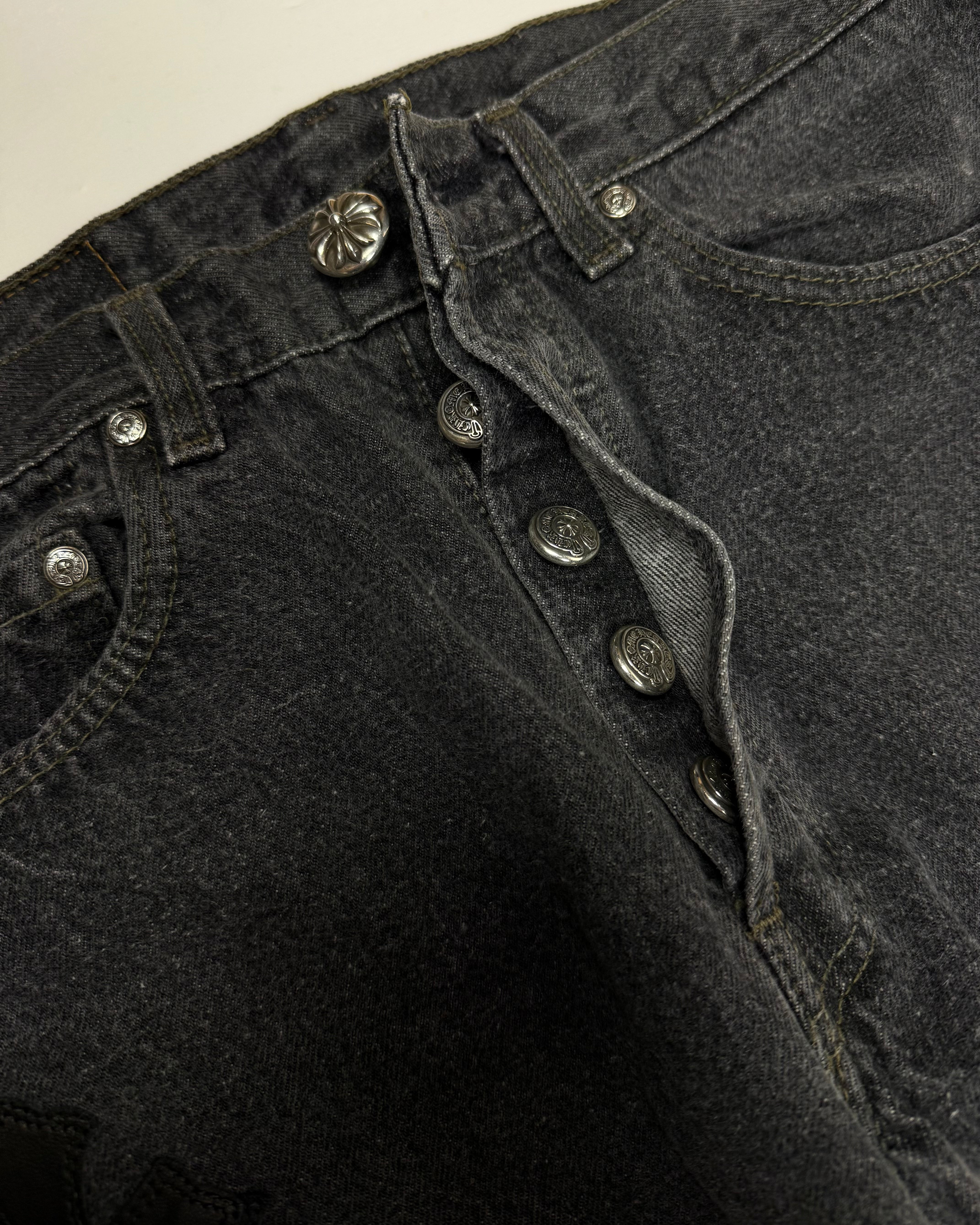 Chrome Hearts Black Cross Patch Black Levi’s Denim Jeans