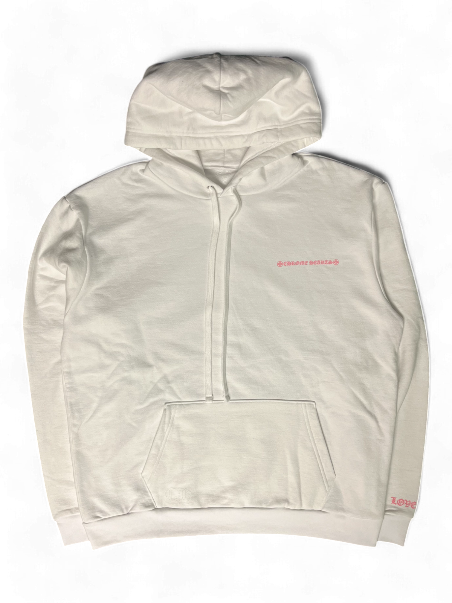 Chrome Hearts Laurie Lynn Stark "Love You" White Pink Hoodie