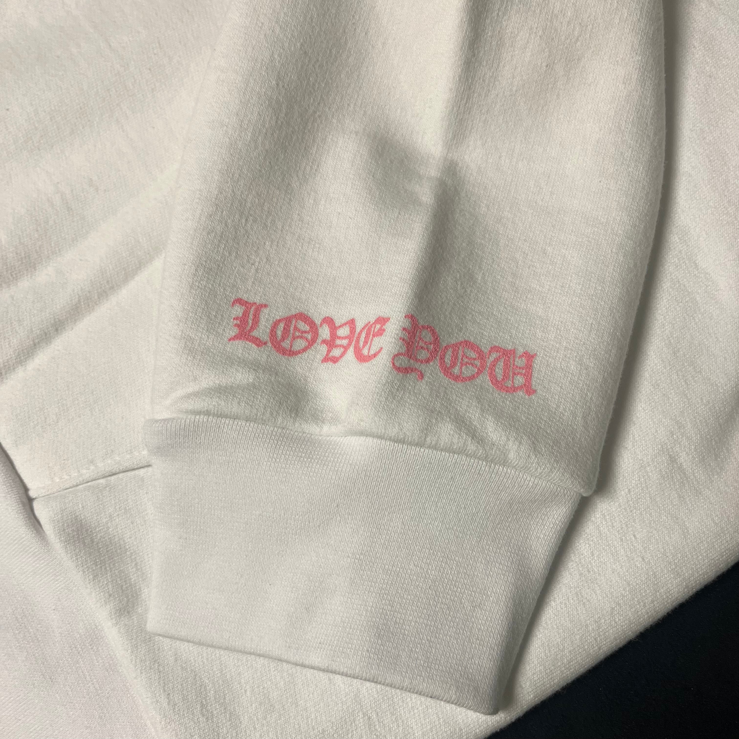 Chrome Hearts Laurie Lynn Stark "Love You" White Pink Hoodie