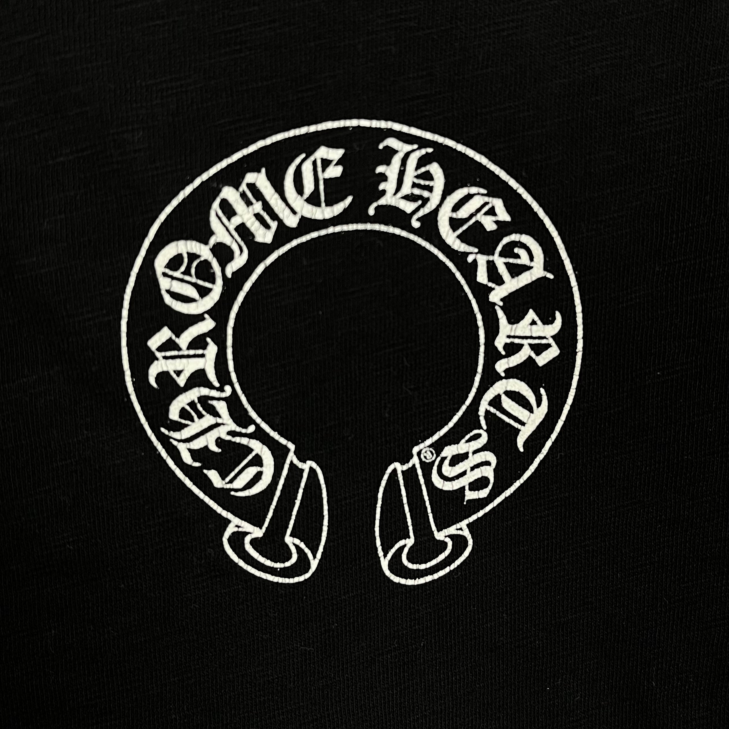 Chrome Hearts Black Grey Horseshoe Logo Thermal Longsleeve