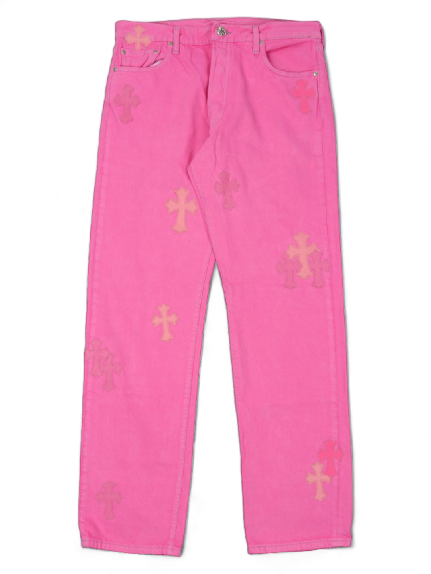 Chrome Hearts Pink Cross Patch Levi’s Denim Jeans