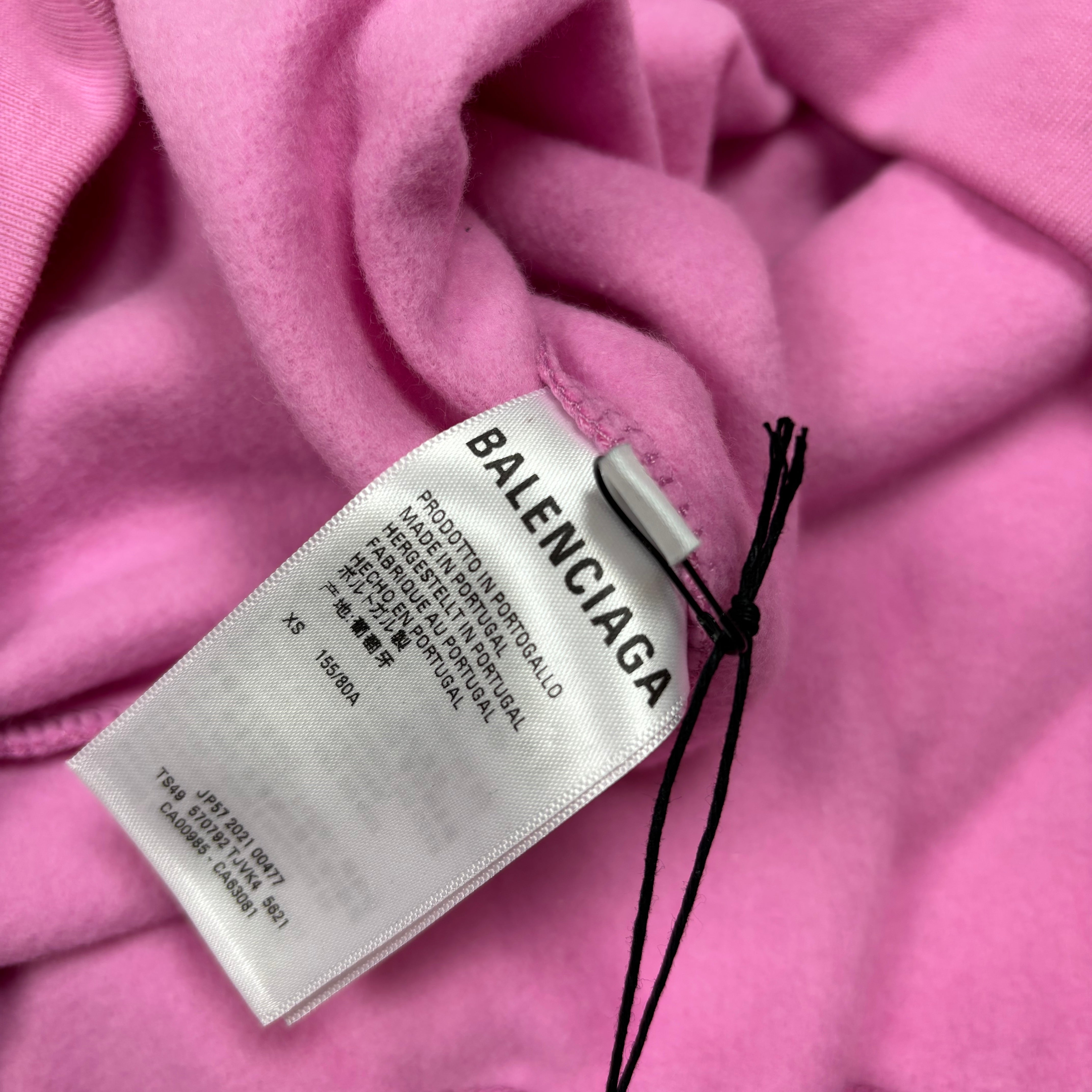 Balenciaga Pink World Food Programme Logo Hoodie