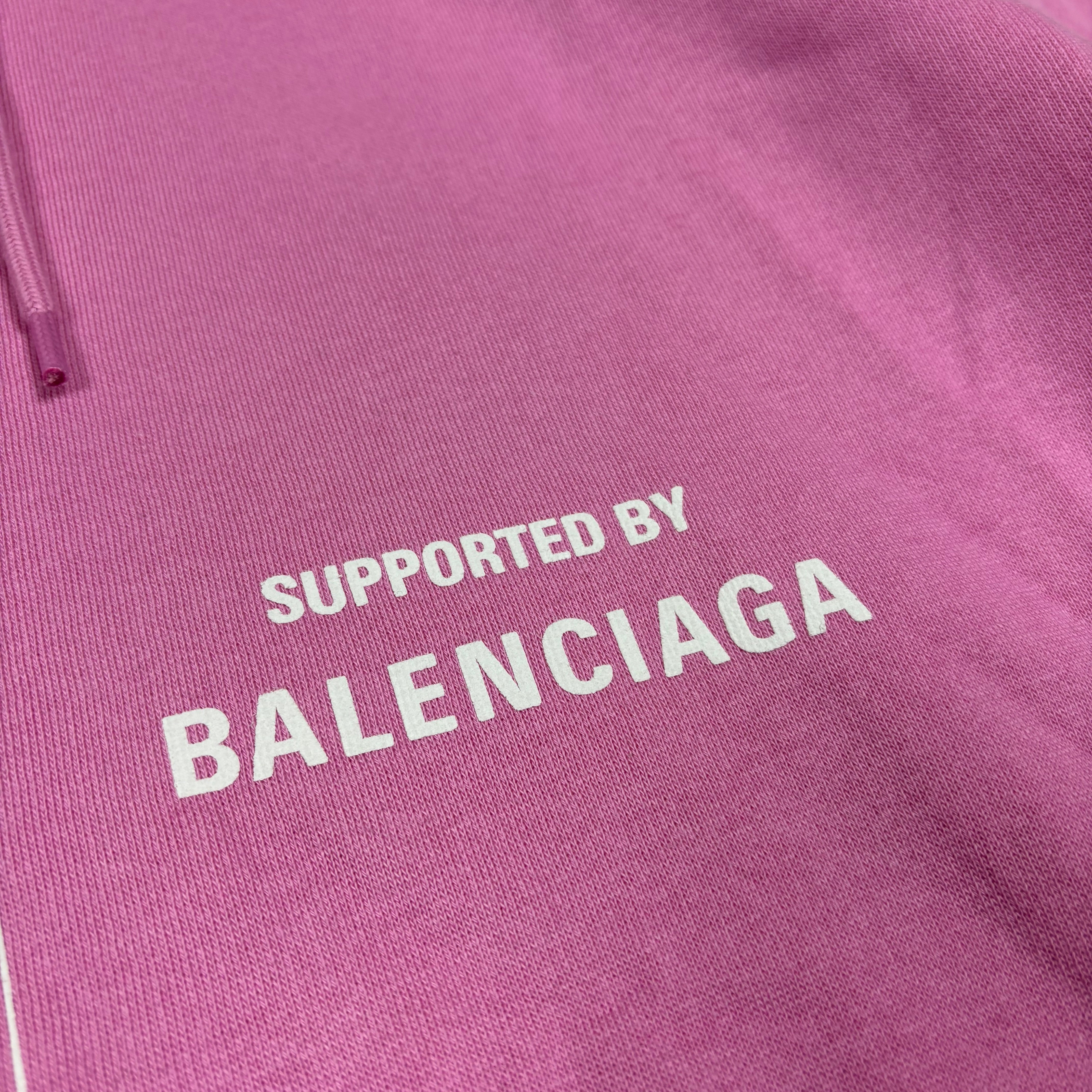 Balenciaga Pink World Food Programme Logo Hoodie