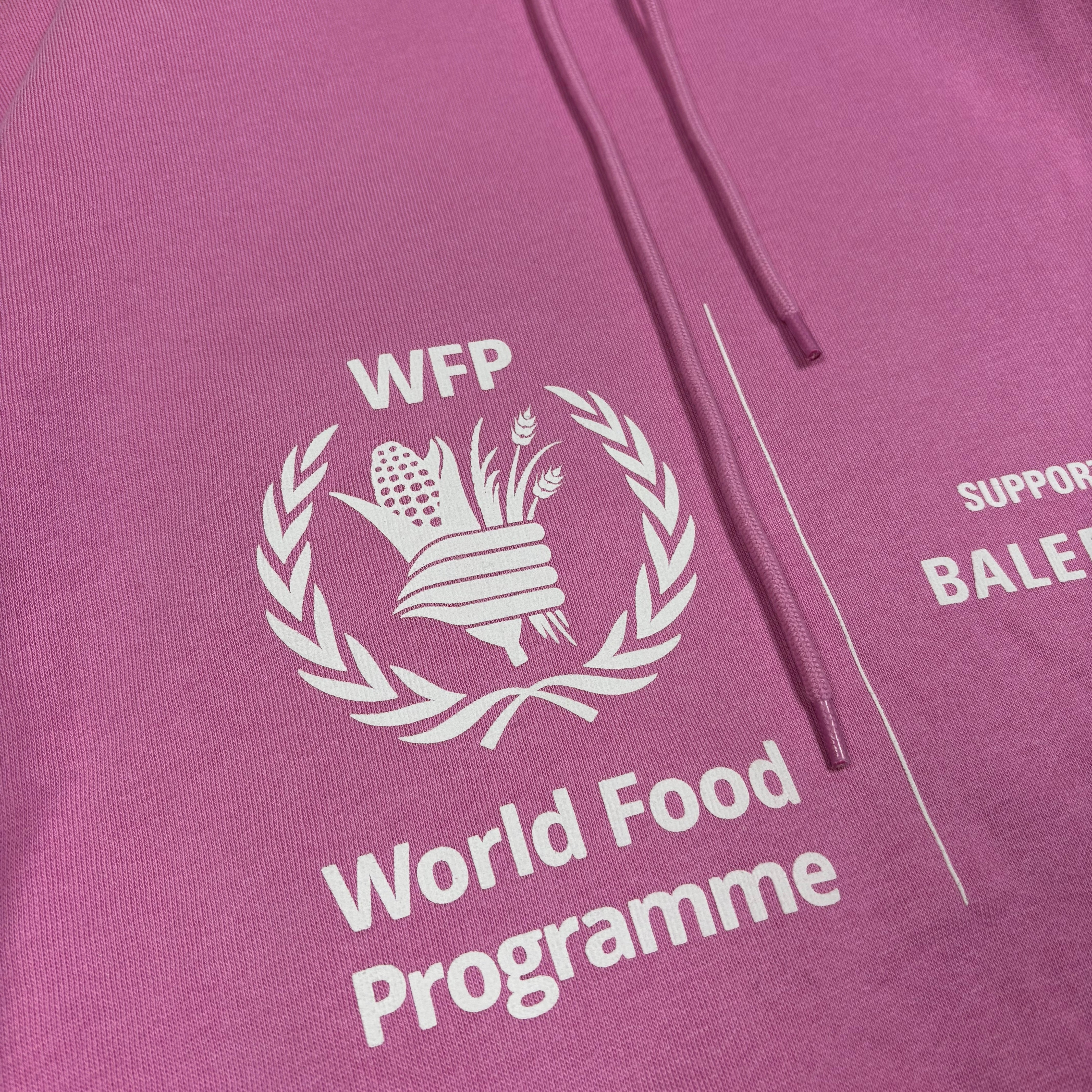 Balenciaga Pink World Food Programme Logo Hoodie