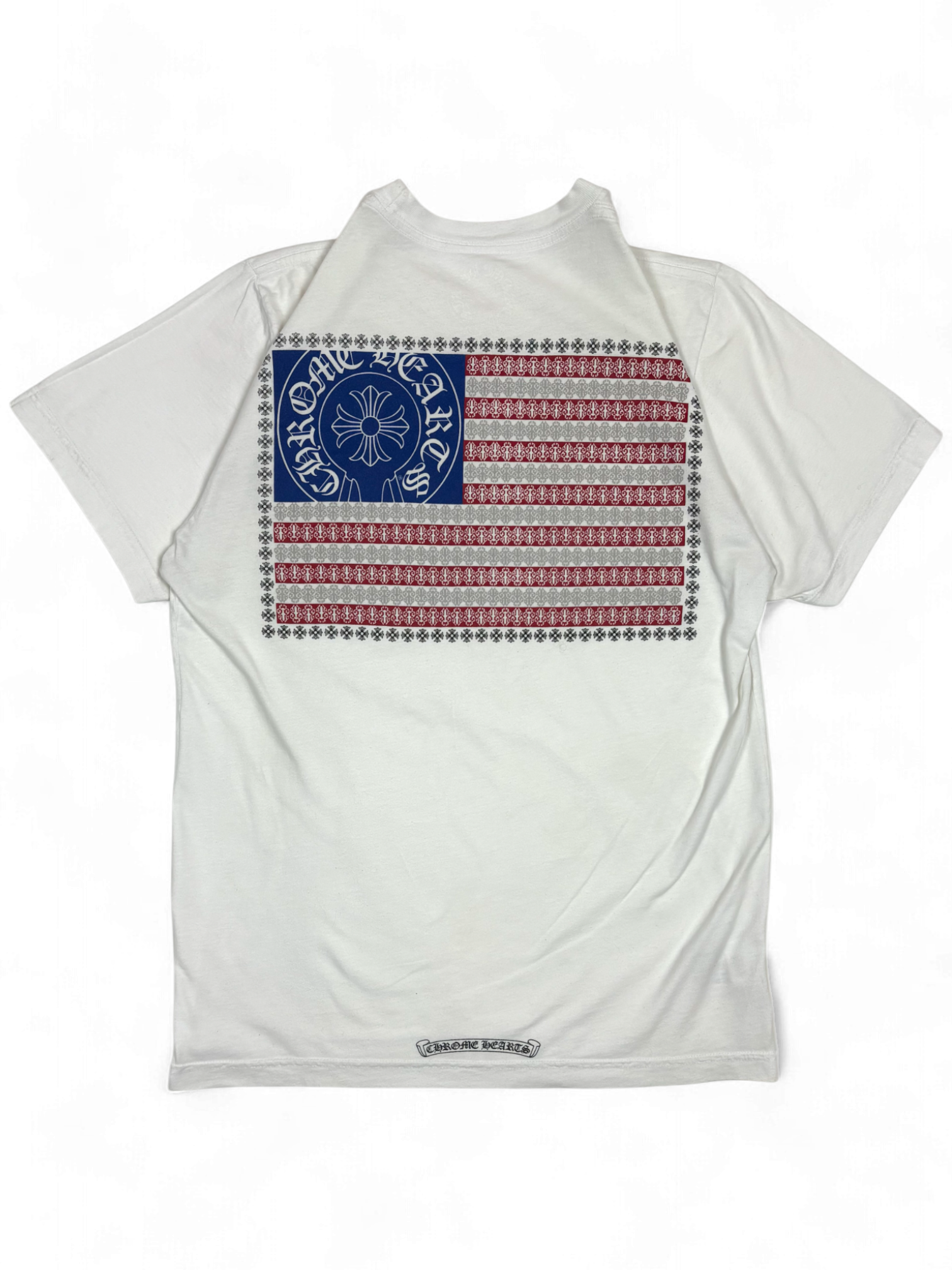 Chrome Hearts White USA Flag Tee