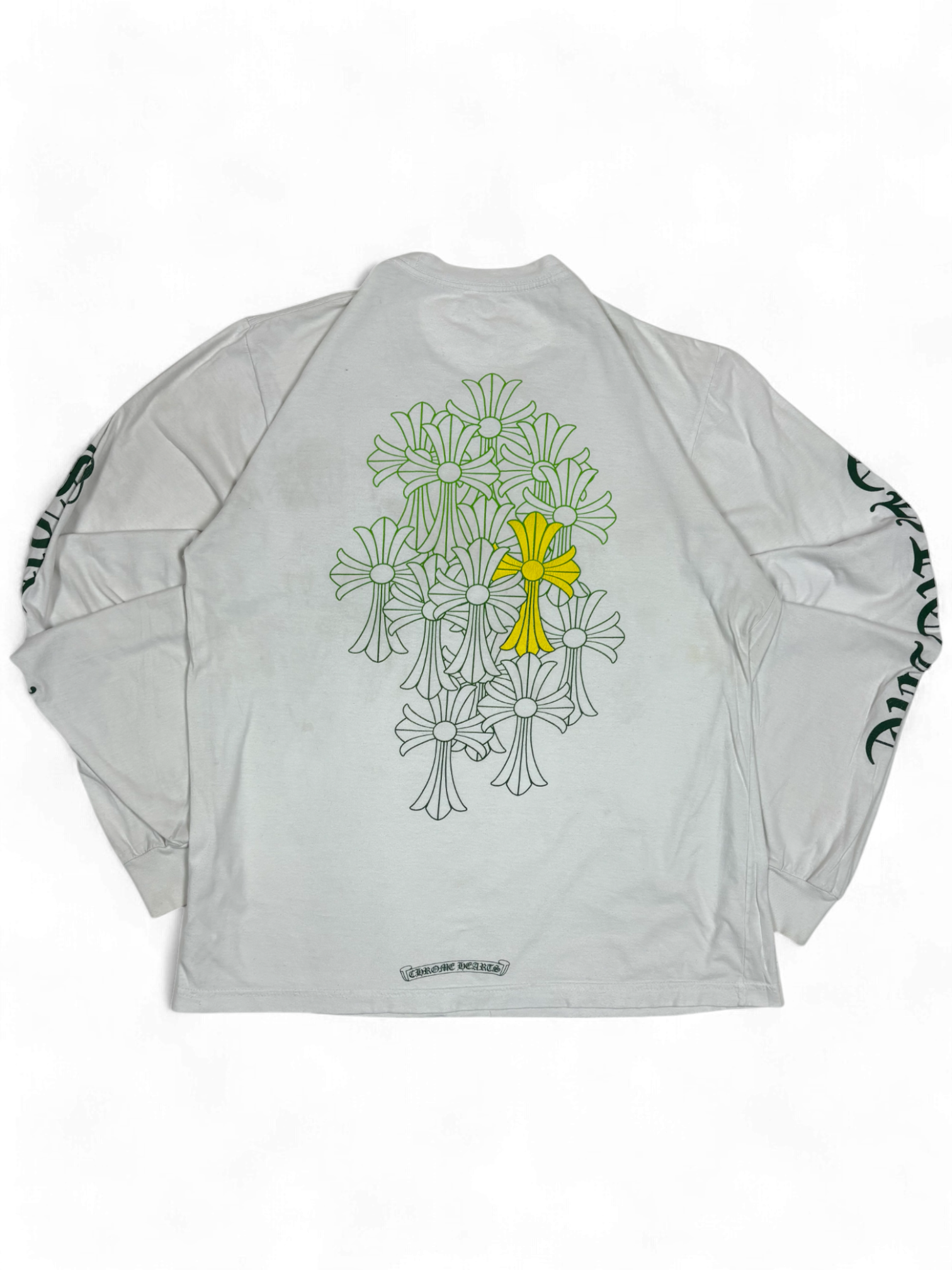 Chrome Hearts White Green Cemetery Cross Longsleeve