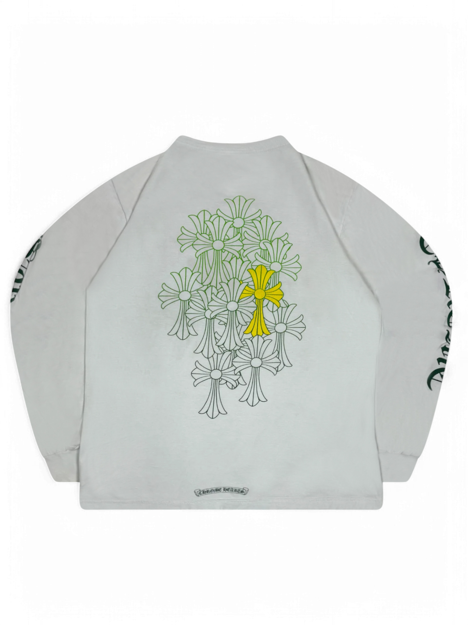 Chrome Hearts White Green Cemetery Cross Longsleeve