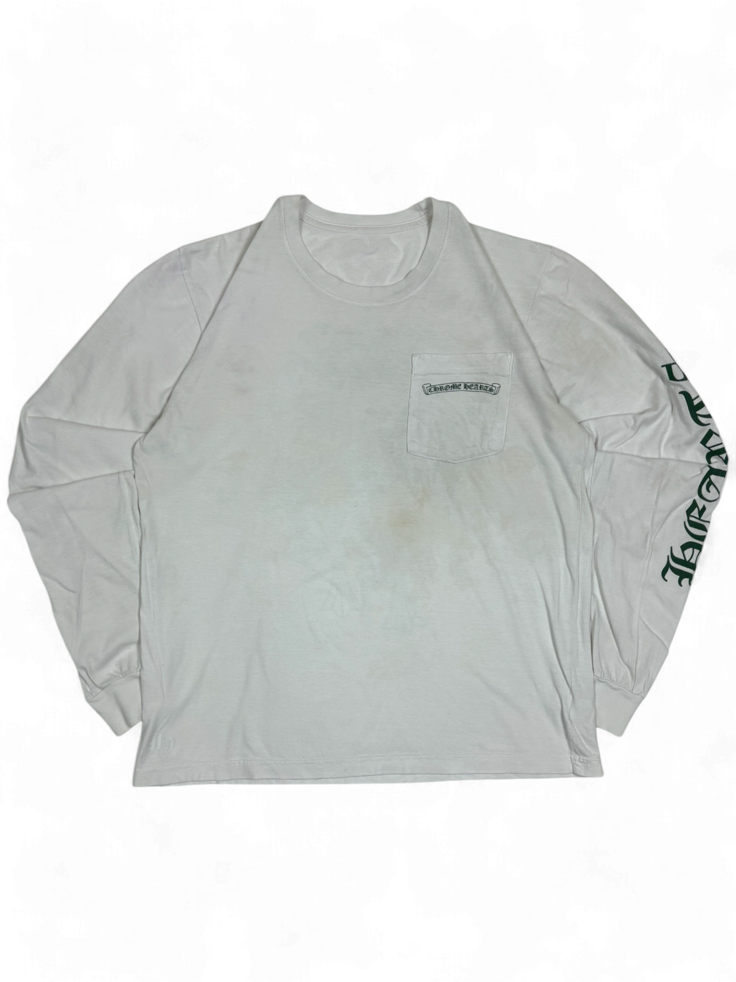 Chrome Hearts White Green Cemetery Cross Longsleeve